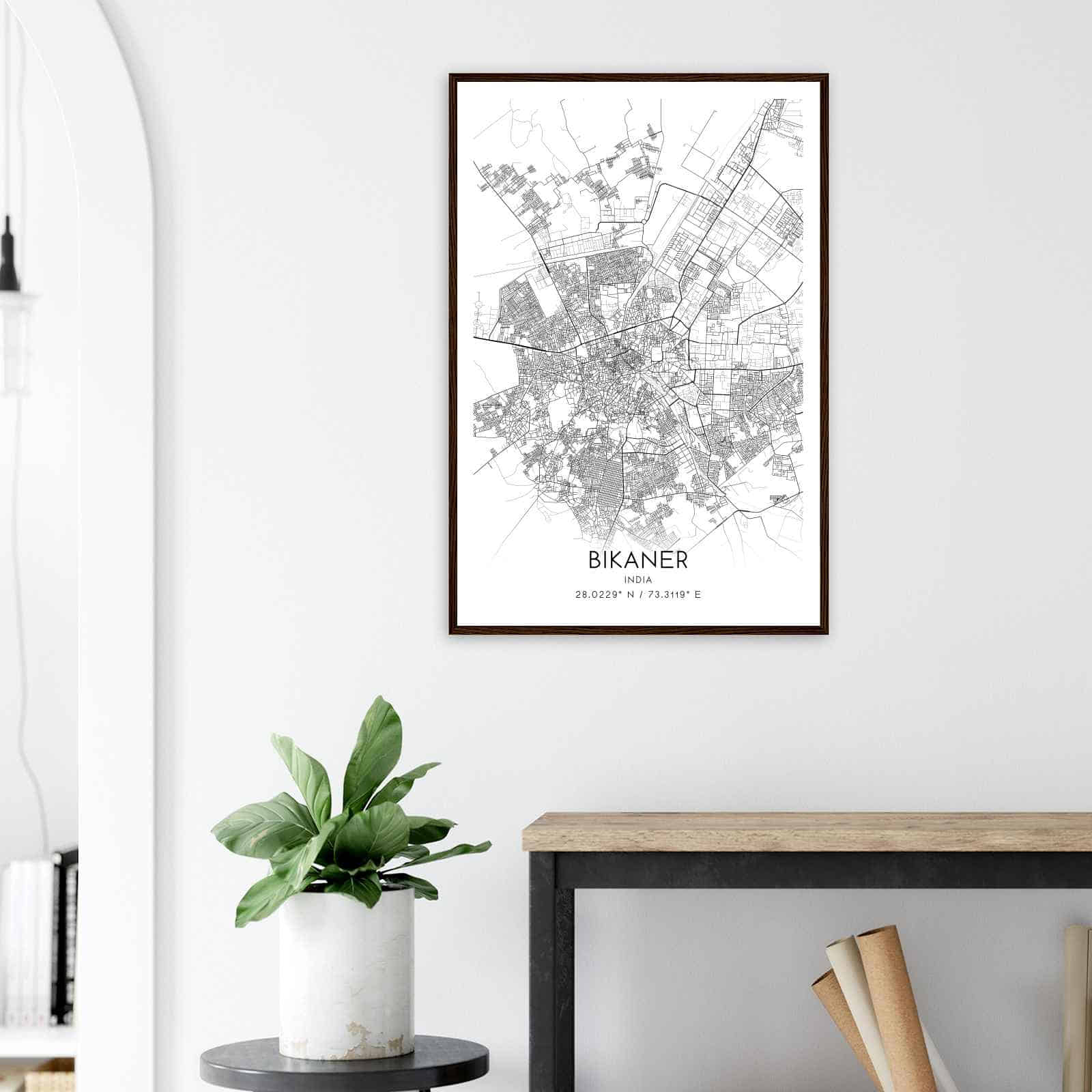 Deerfield Kansas Map Poster, Modern Home Decor Wall Art Print (Copy)