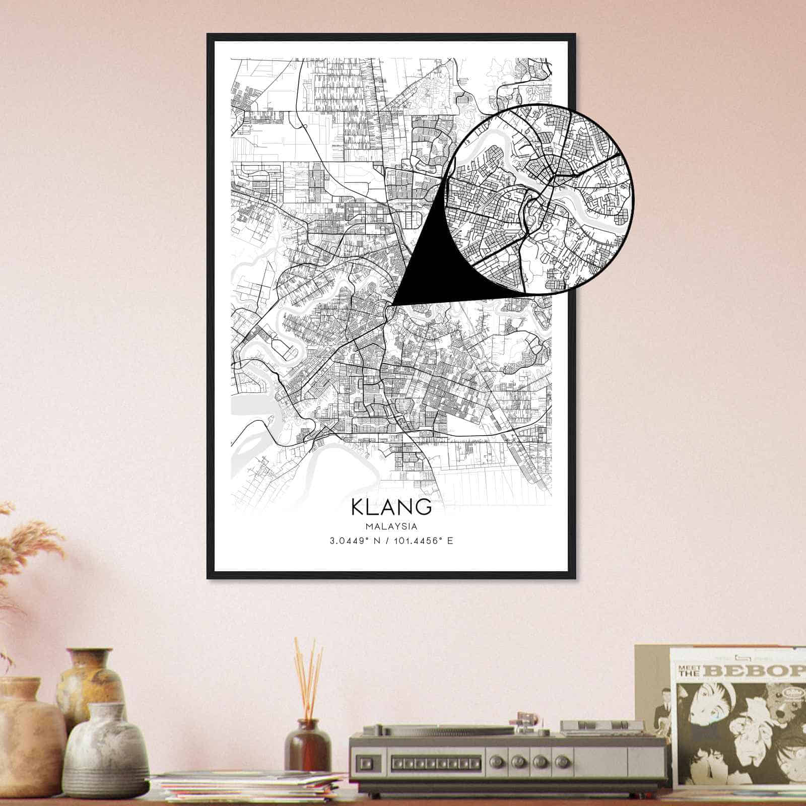 Deerfield Kansas Map Poster, Modern Home Decor Wall Art Print (Copy)