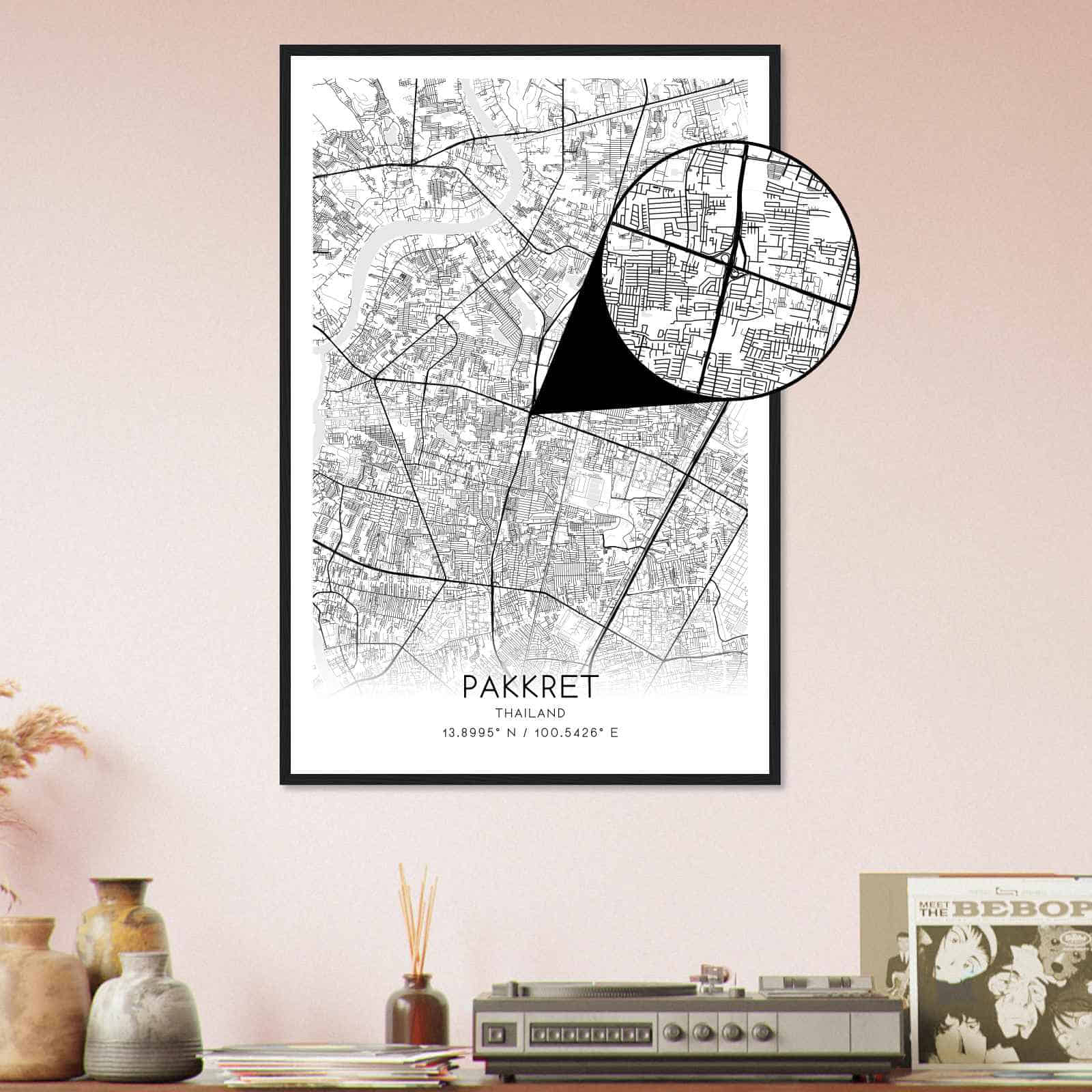 Deerfield Kansas Map Poster, Modern Home Decor Wall Art Print (Copy)