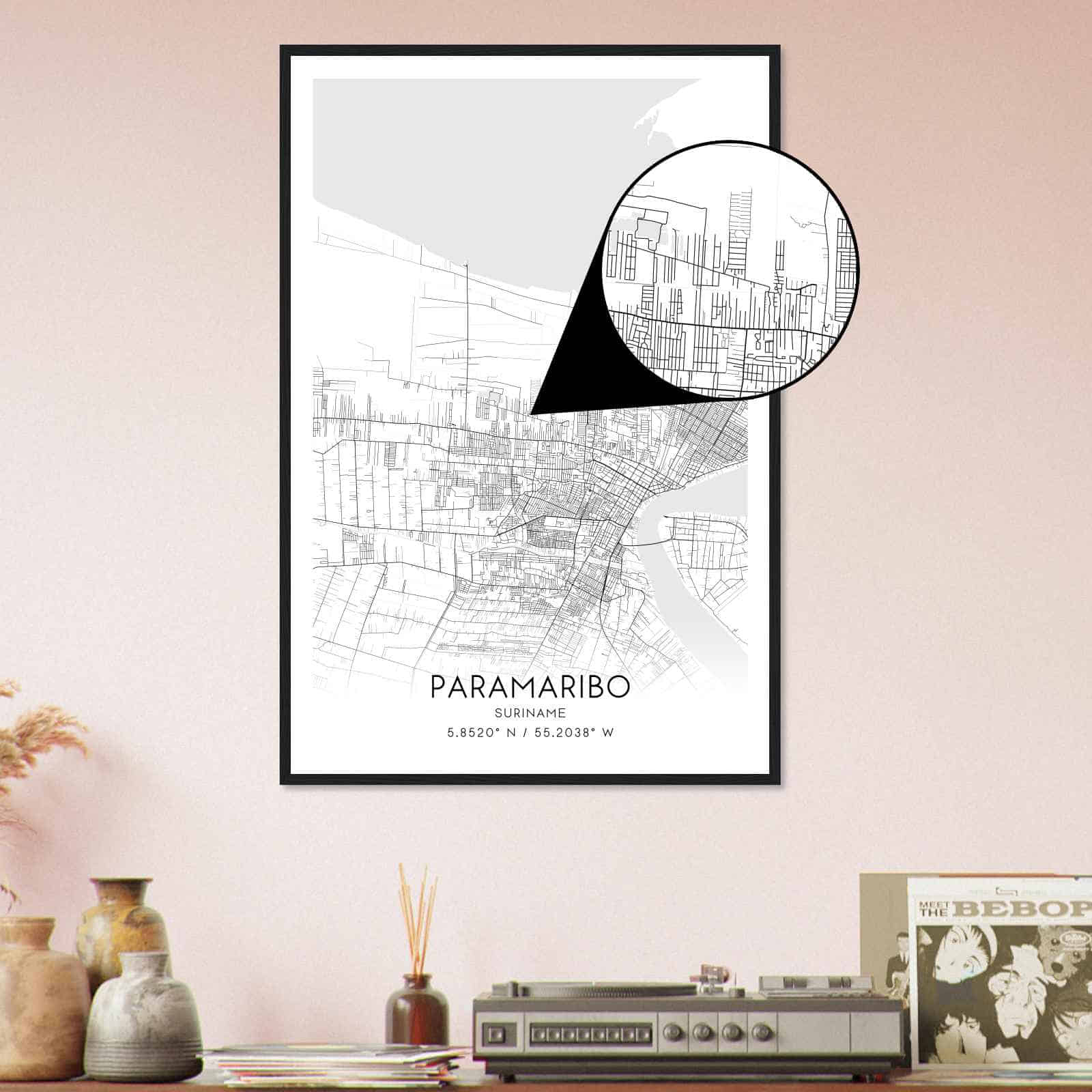 Deerfield Kansas Map Poster, Modern Home Decor Wall Art Print (Copy)