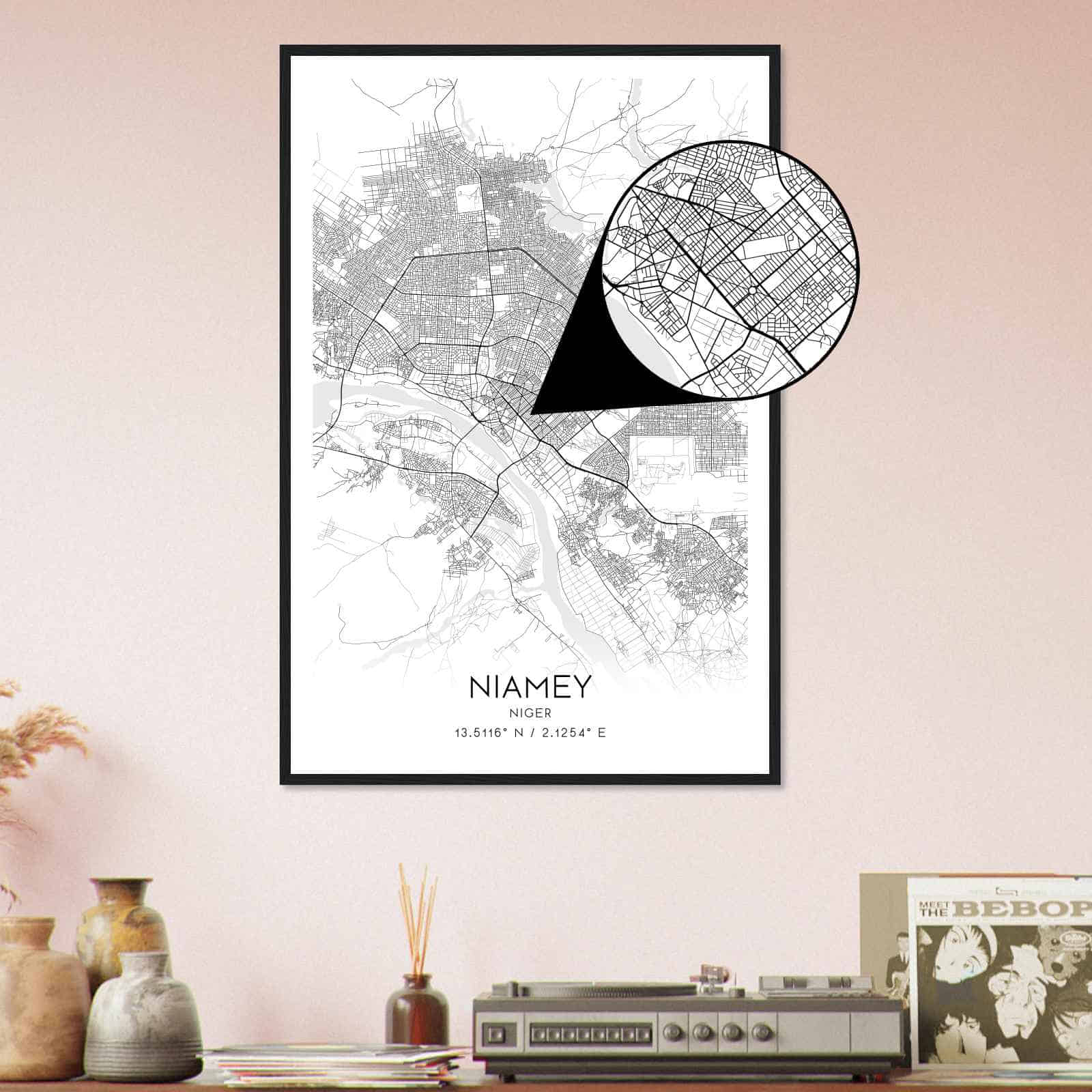 Deerfield Kansas Map Poster, Modern Home Decor Wall Art Print (Copy)