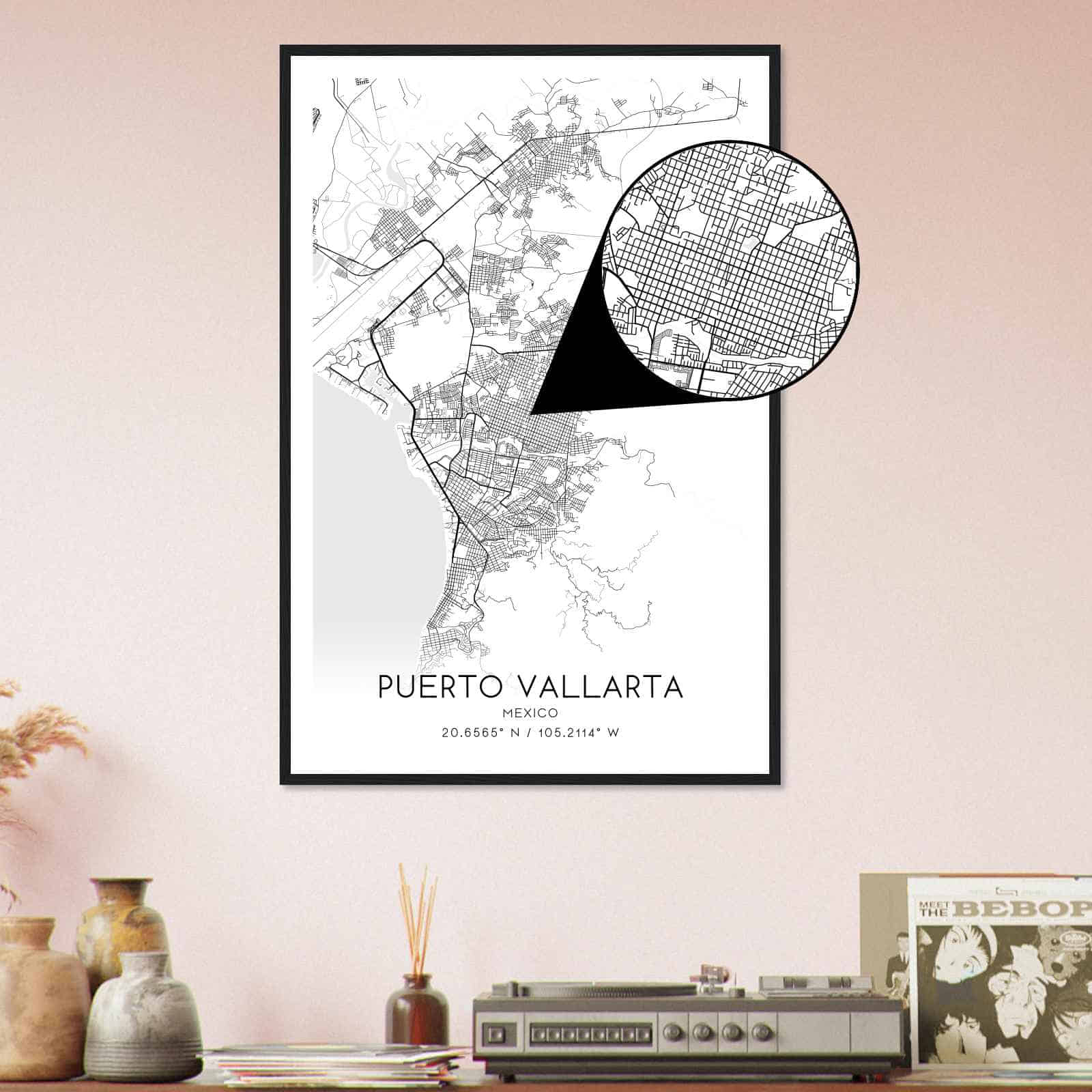 Deerfield Kansas Map Poster, Modern Home Decor Wall Art Print (Copy)