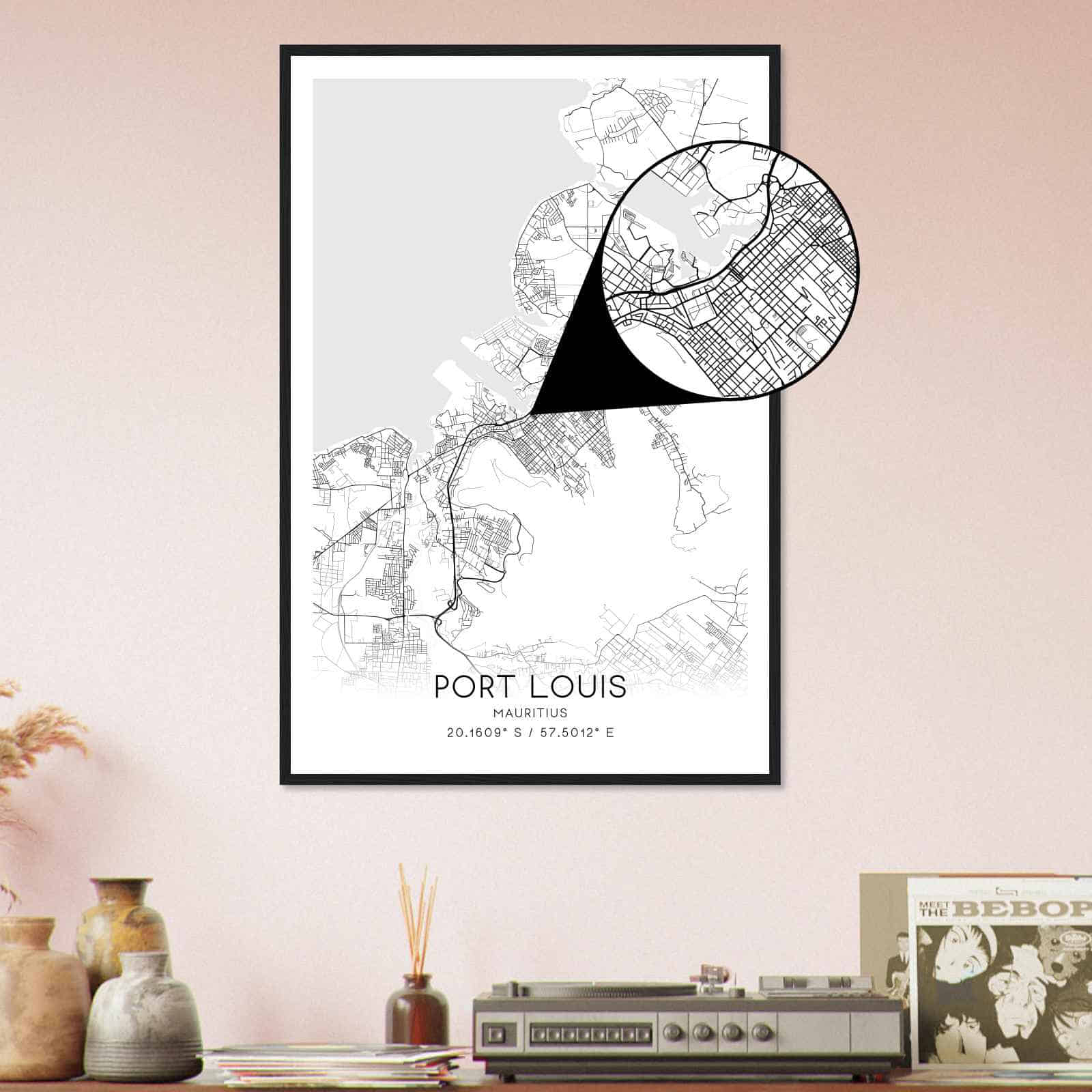 Deerfield Kansas Map Poster, Modern Home Decor Wall Art Print (Copy)