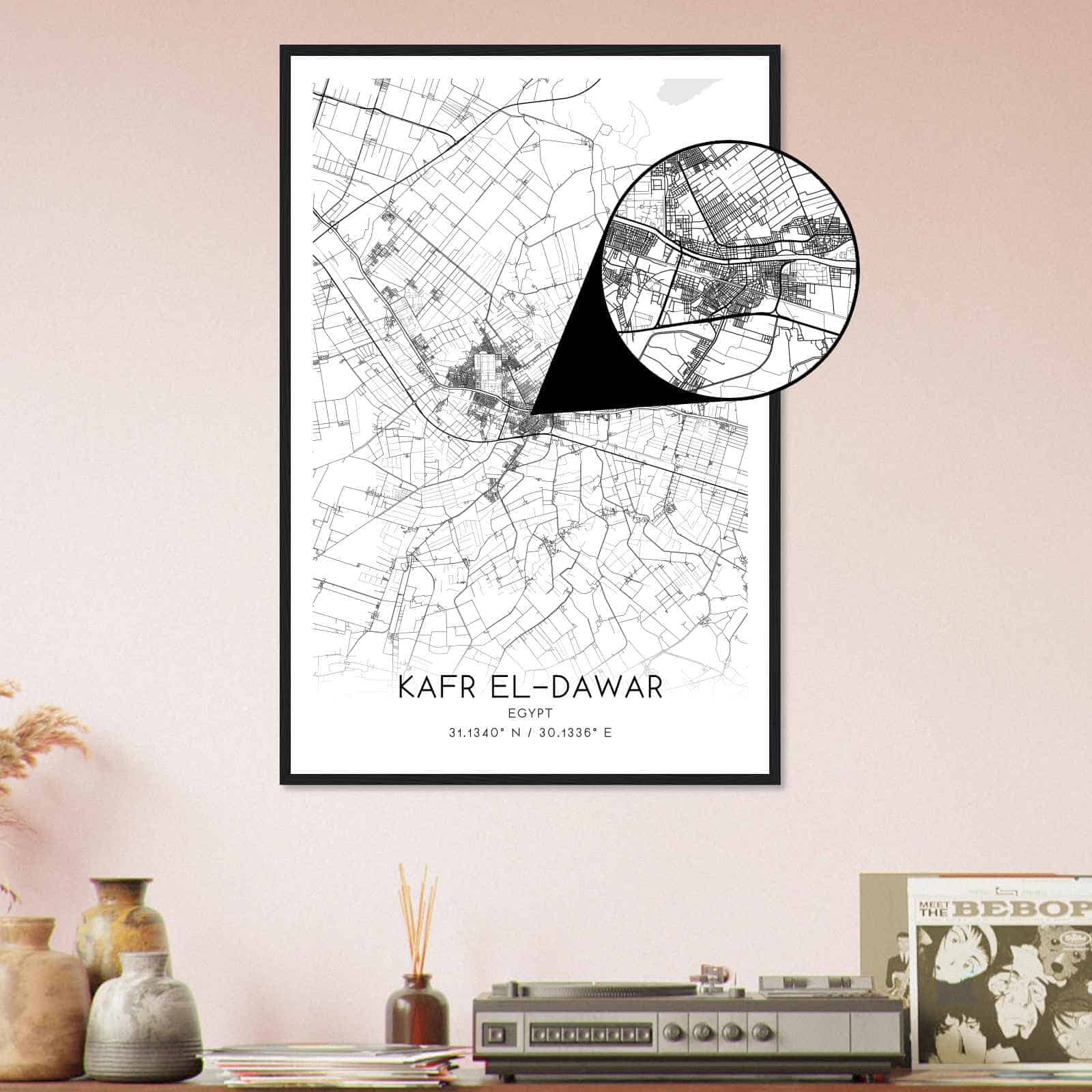 Deerfield Kansas Map Poster, Modern Home Decor Wall Art Print (Copy)