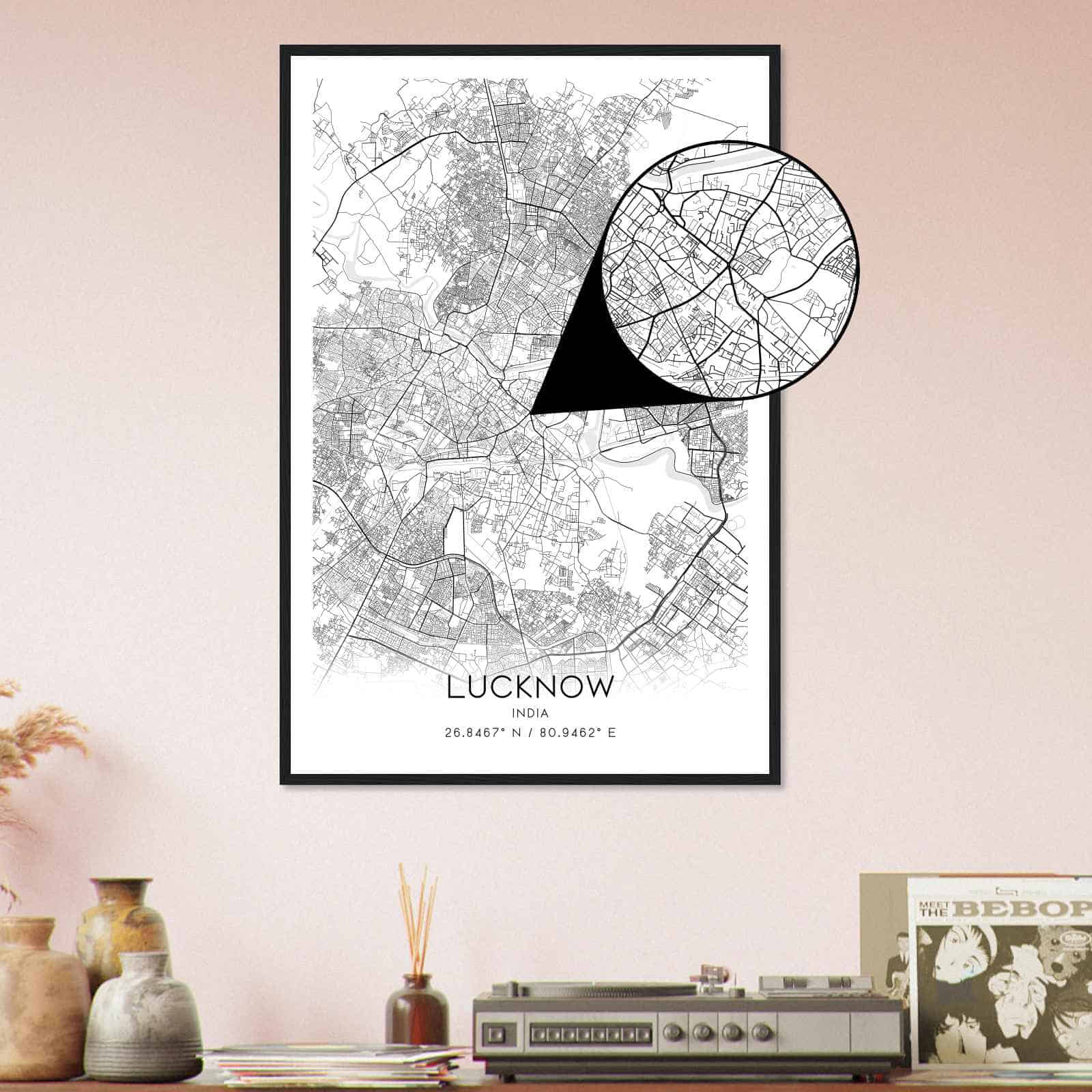 Deerfield Kansas Map Poster, Modern Home Decor Wall Art Print (Copy)