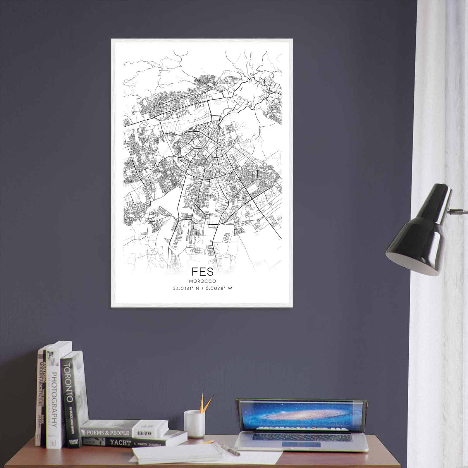 Deerfield Kansas Map Poster, Modern Home Decor Wall Art Print (Copy)