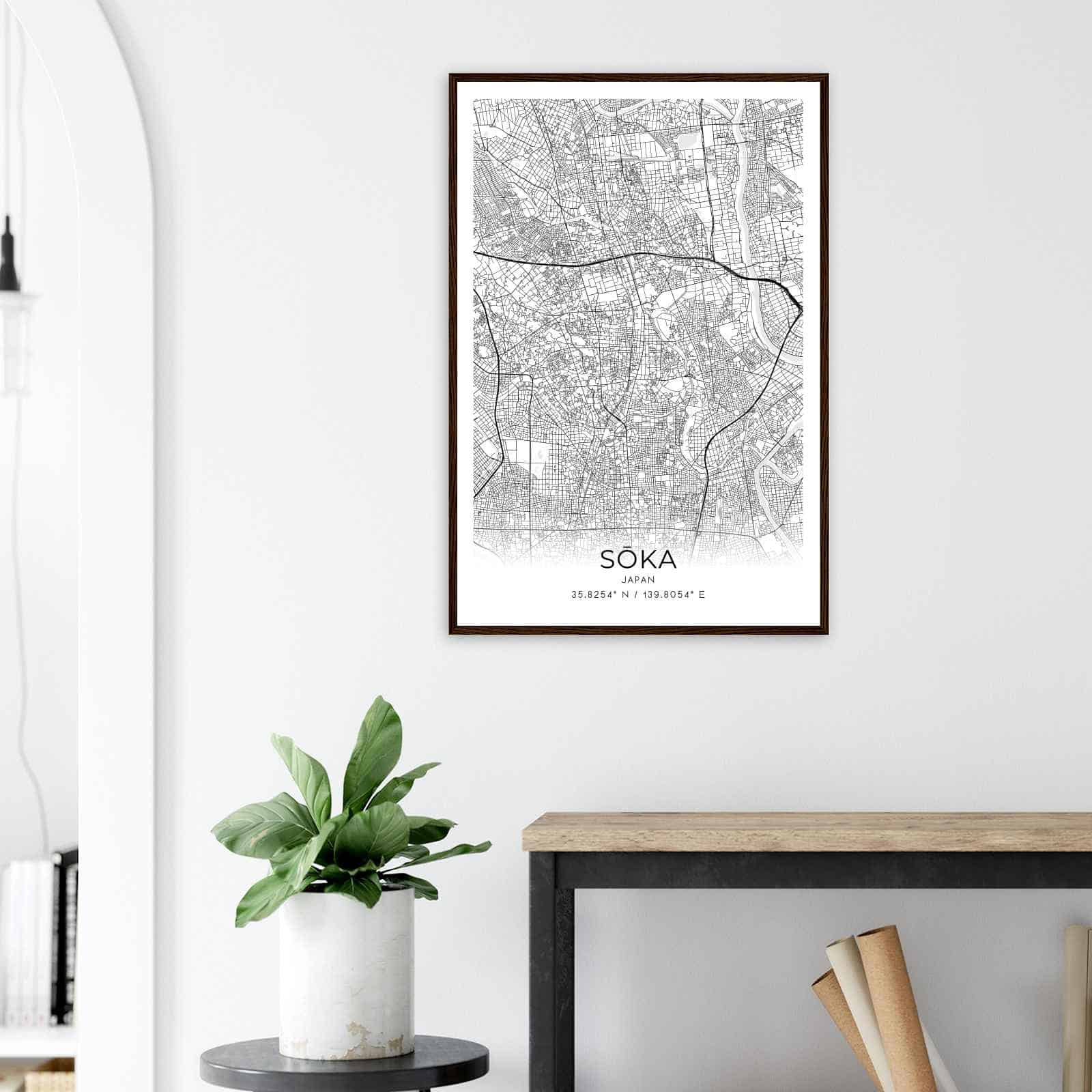 Deerfield Kansas Map Poster, Modern Home Decor Wall Art Print (Copy)