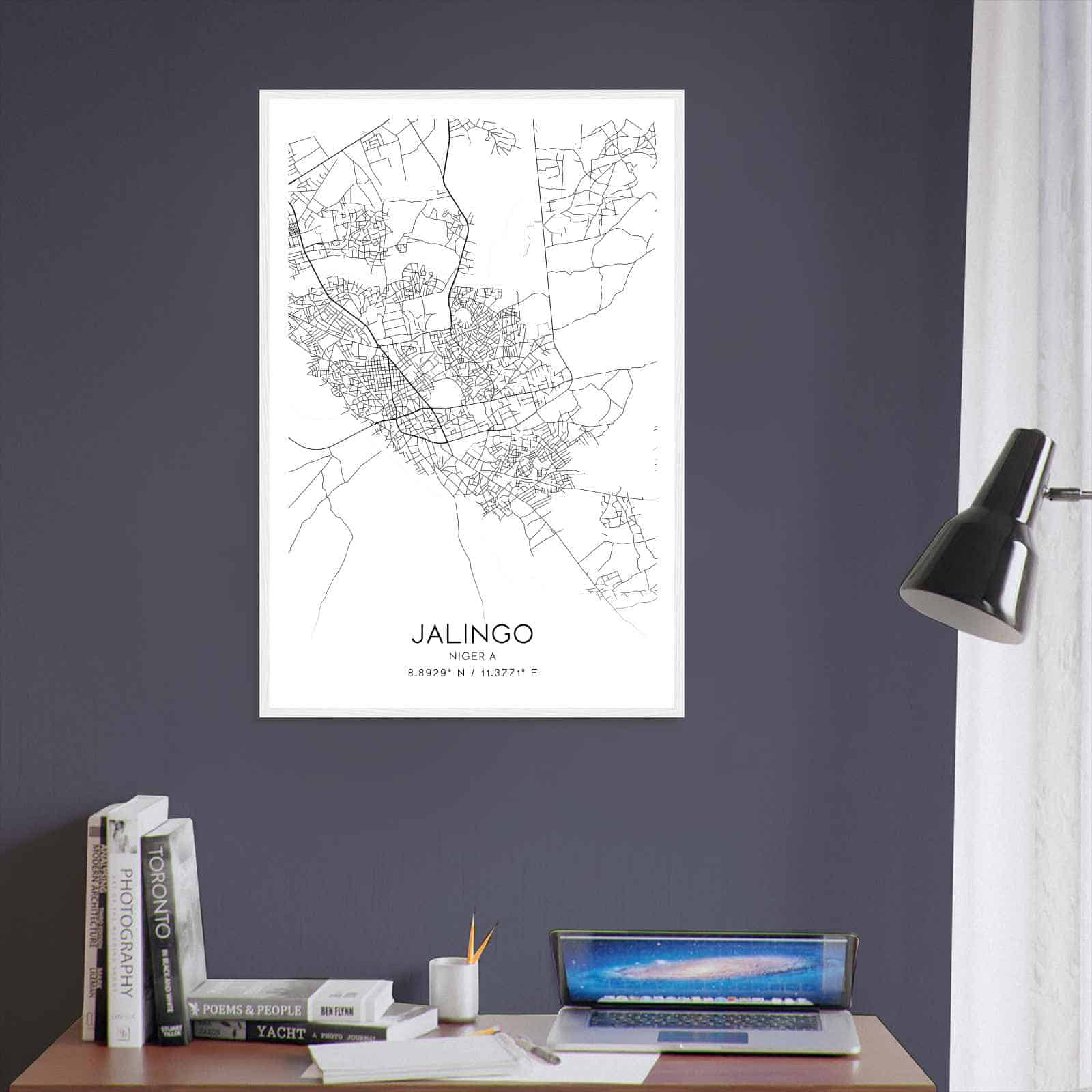 Deerfield Kansas Map Poster, Modern Home Decor Wall Art Print (Copy)