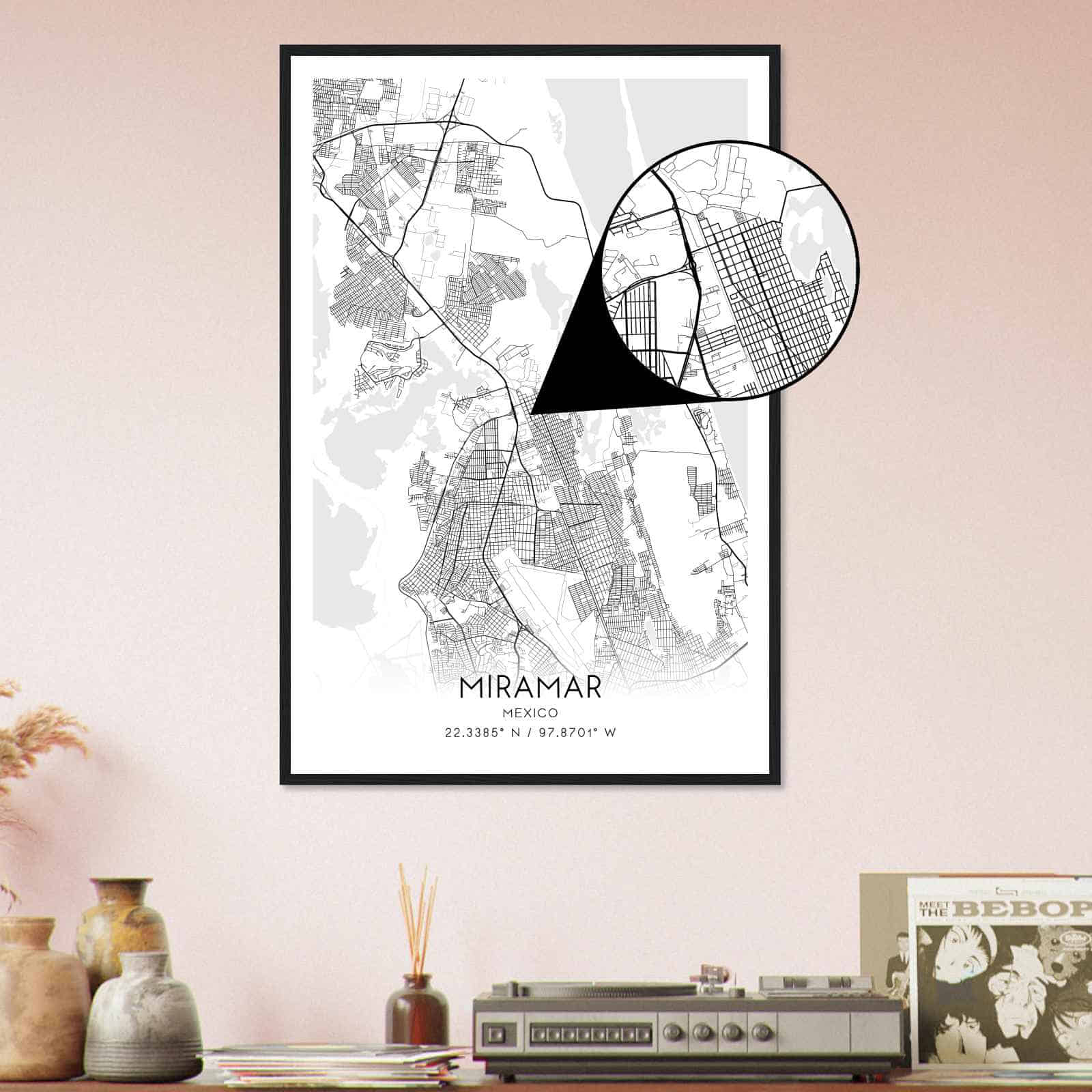 Deerfield Kansas Map Poster, Modern Home Decor Wall Art Print (Copy)