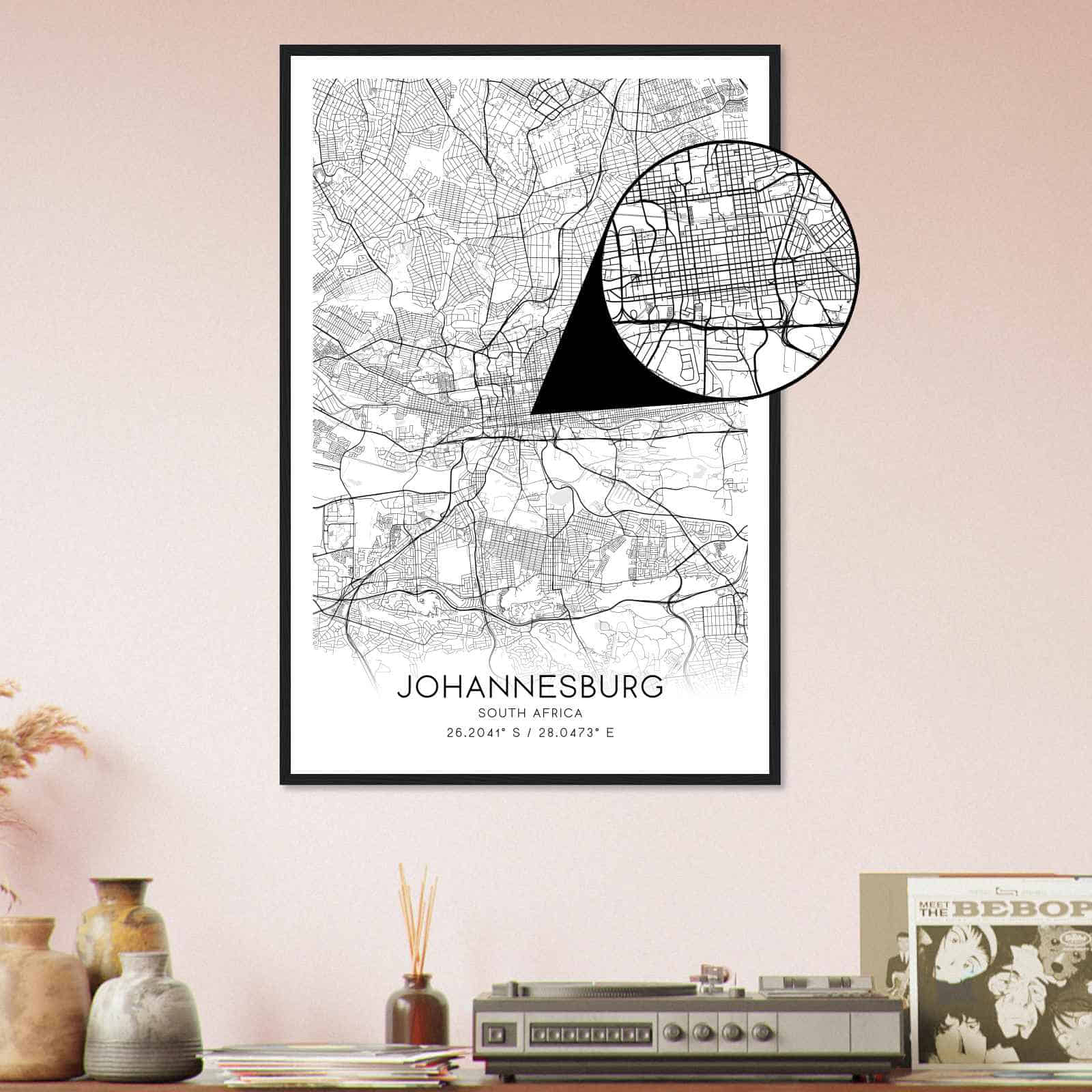 Deerfield Kansas Map Poster, Modern Home Decor Wall Art Print (Copy)