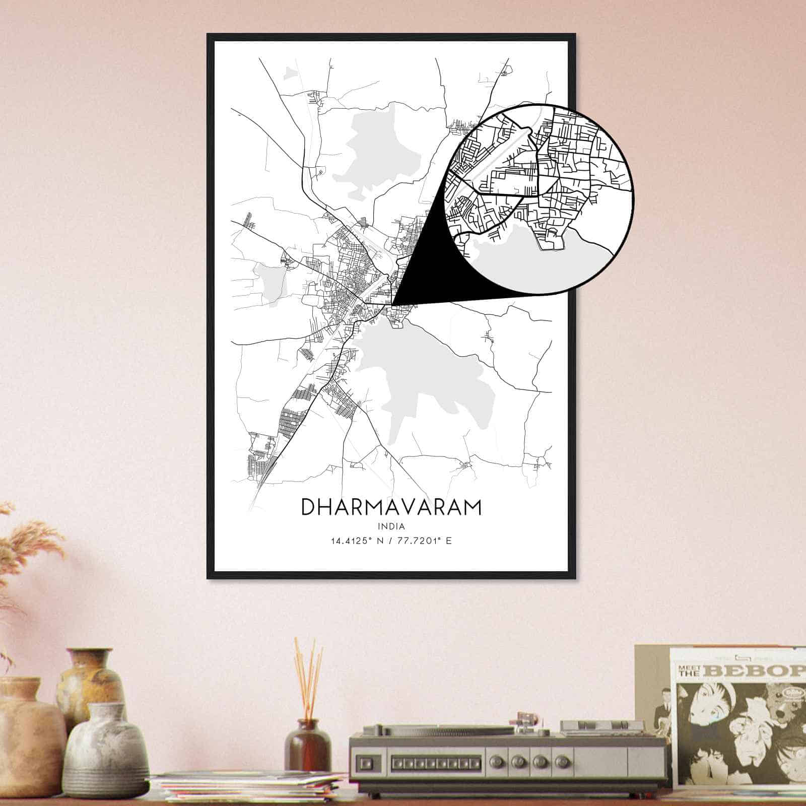 Deerfield Kansas Map Poster, Modern Home Decor Wall Art Print (Copy)