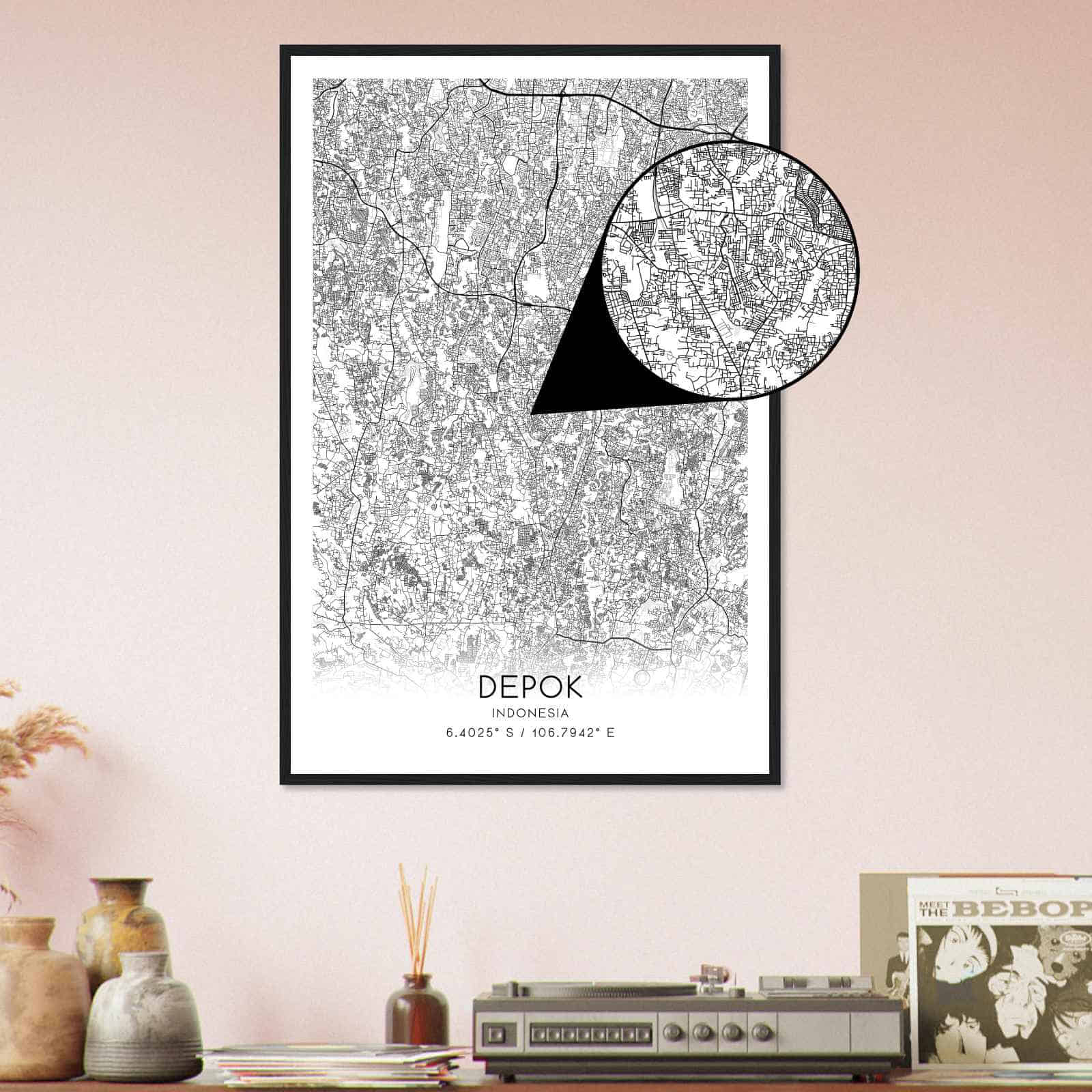 Deerfield Kansas Map Poster, Modern Home Decor Wall Art Print (Copy)