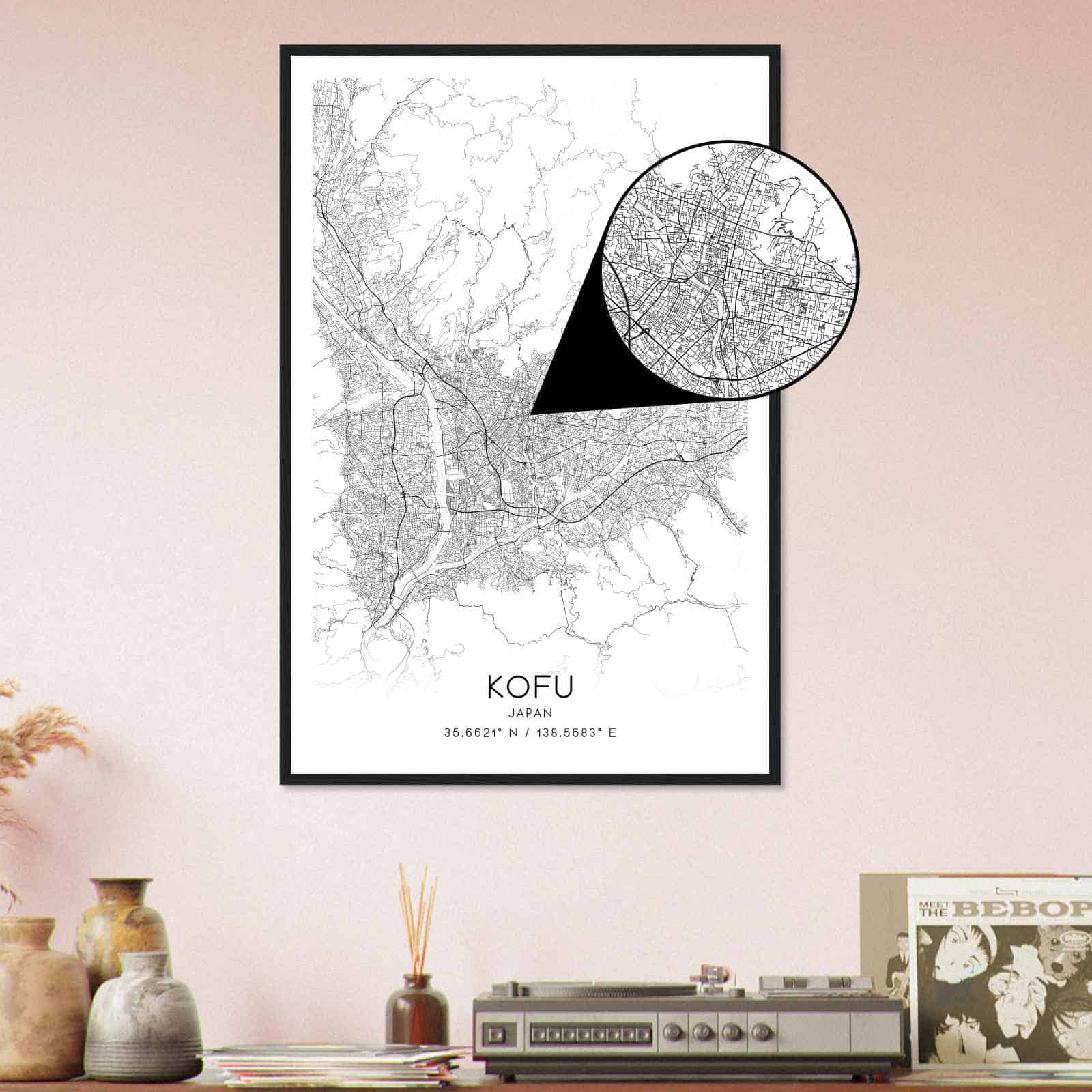 Deerfield Kansas Map Poster, Modern Home Decor Wall Art Print (Copy)