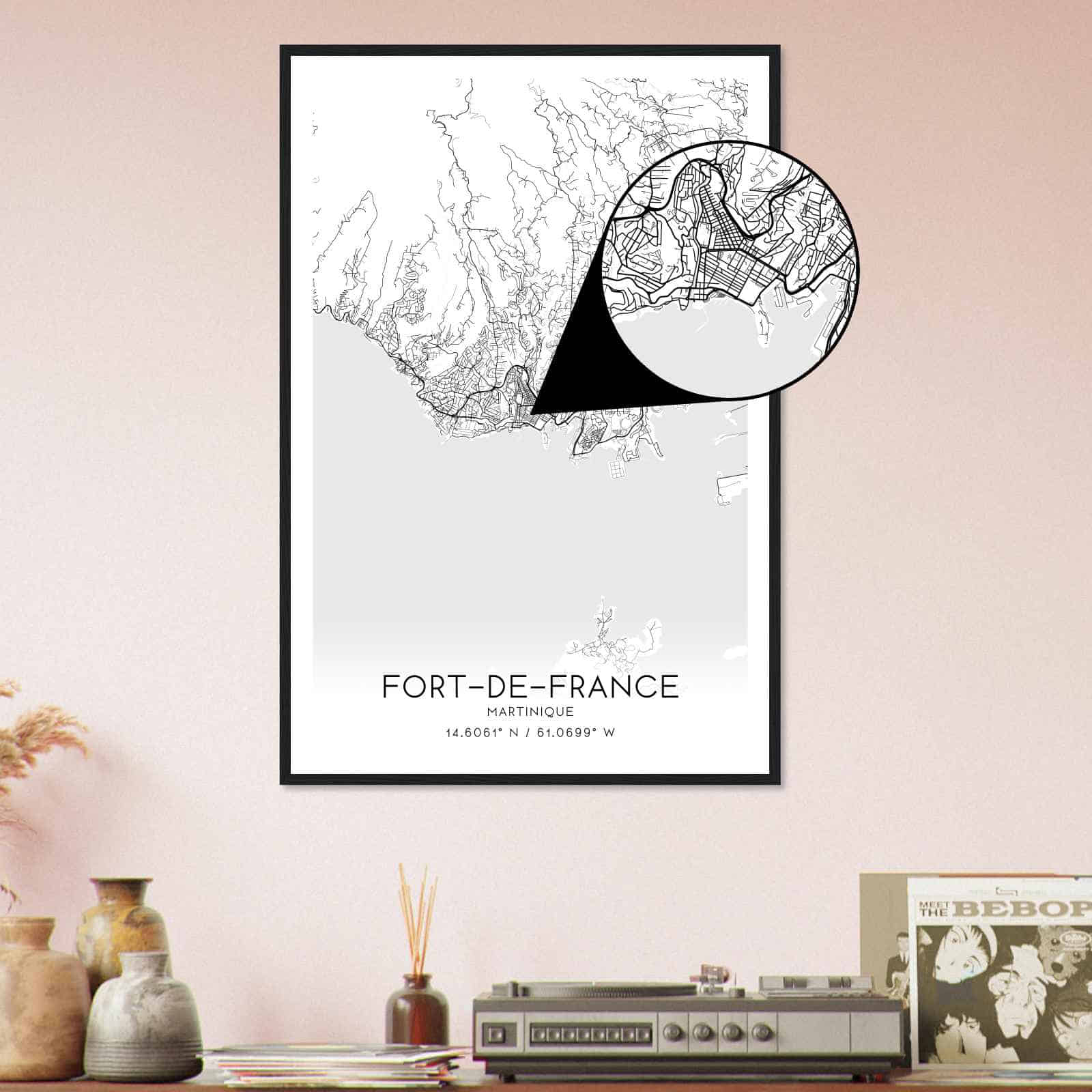Deerfield Kansas Map Poster, Modern Home Decor Wall Art Print (Copy)