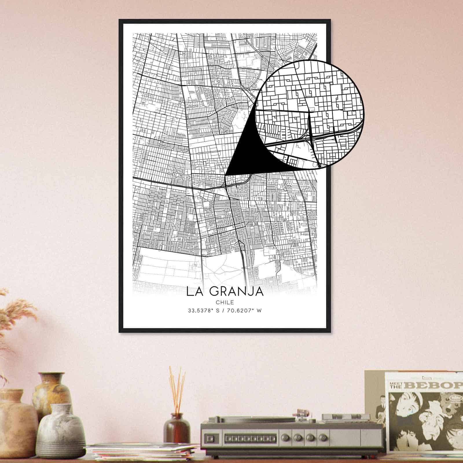 Deerfield Kansas Map Poster, Modern Home Decor Wall Art Print (Copy)