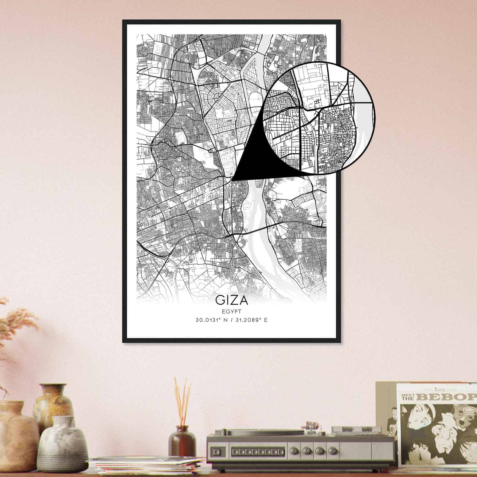 Deerfield Kansas Map Poster, Modern Home Decor Wall Art Print (Copy)