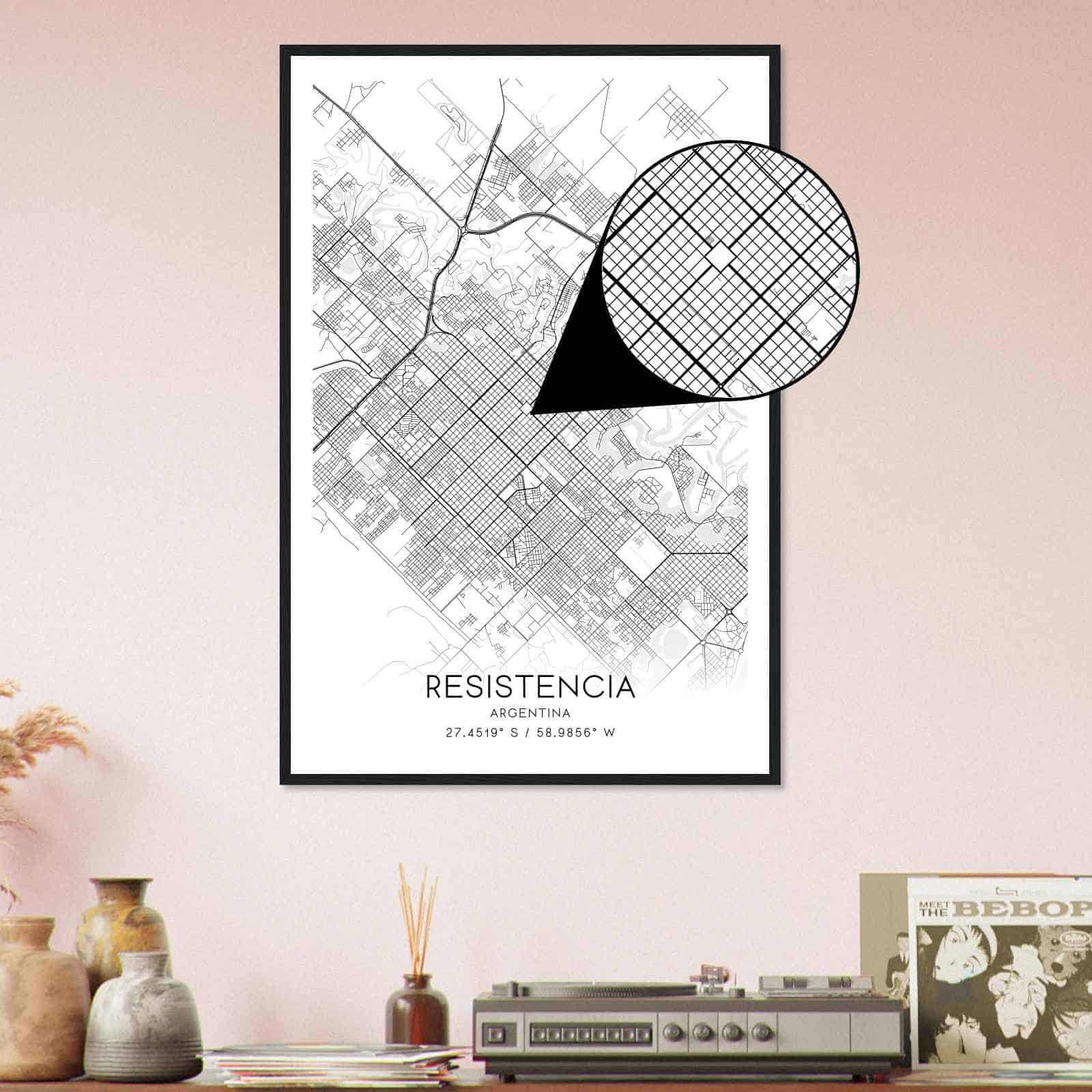 Deerfield Kansas Map Poster, Modern Home Decor Wall Art Print (Copy)