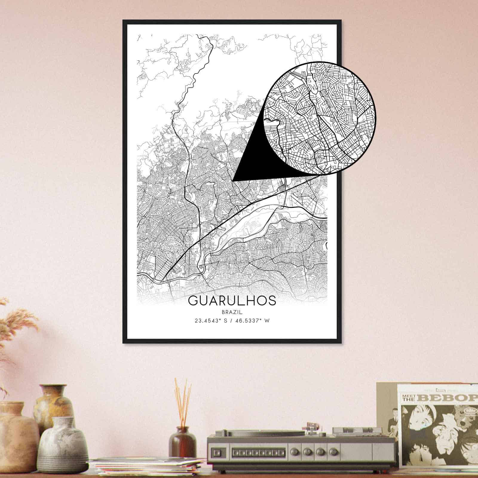Deerfield Kansas Map Poster, Modern Home Decor Wall Art Print (Copy)