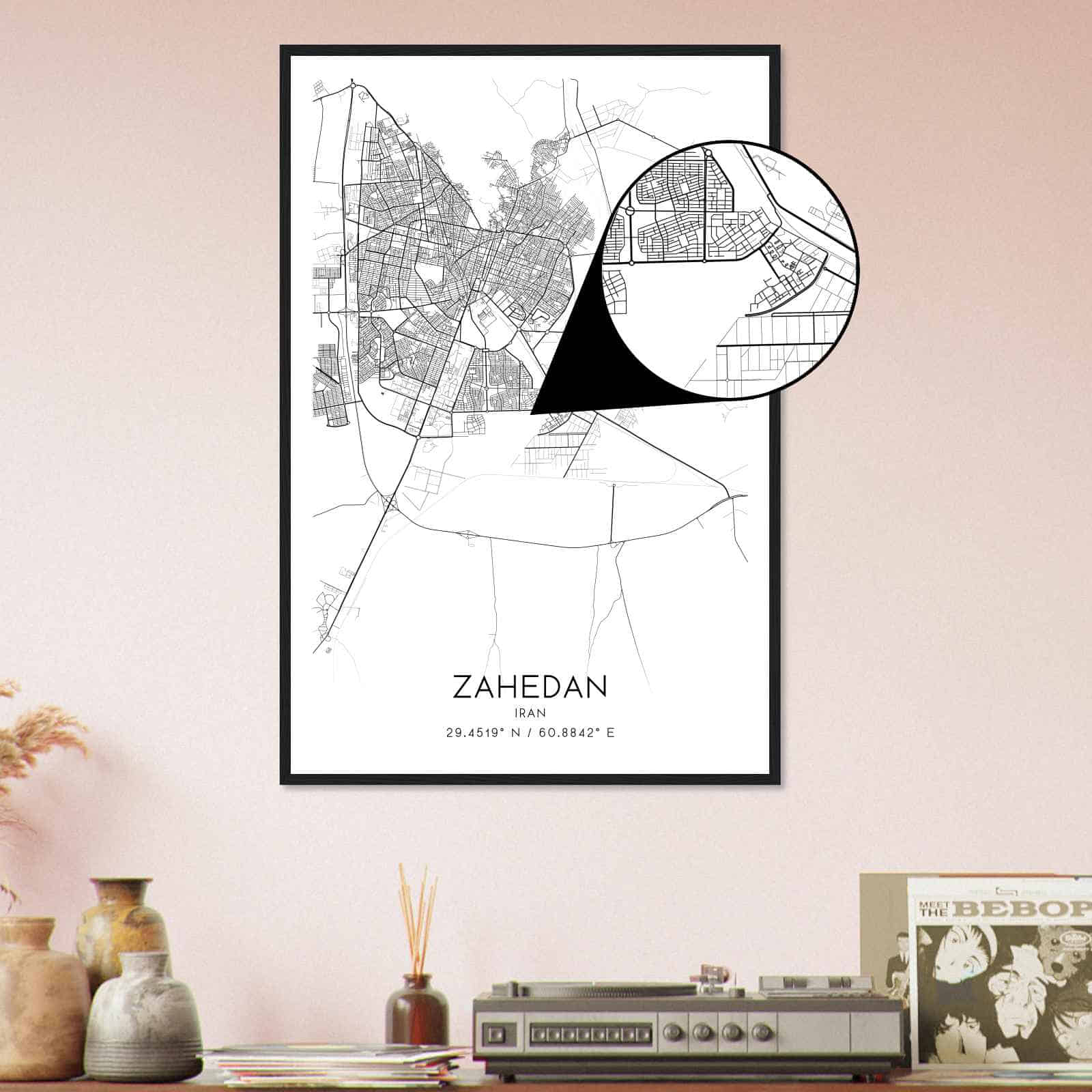 Deerfield Kansas Map Poster, Modern Home Decor Wall Art Print (Copy)