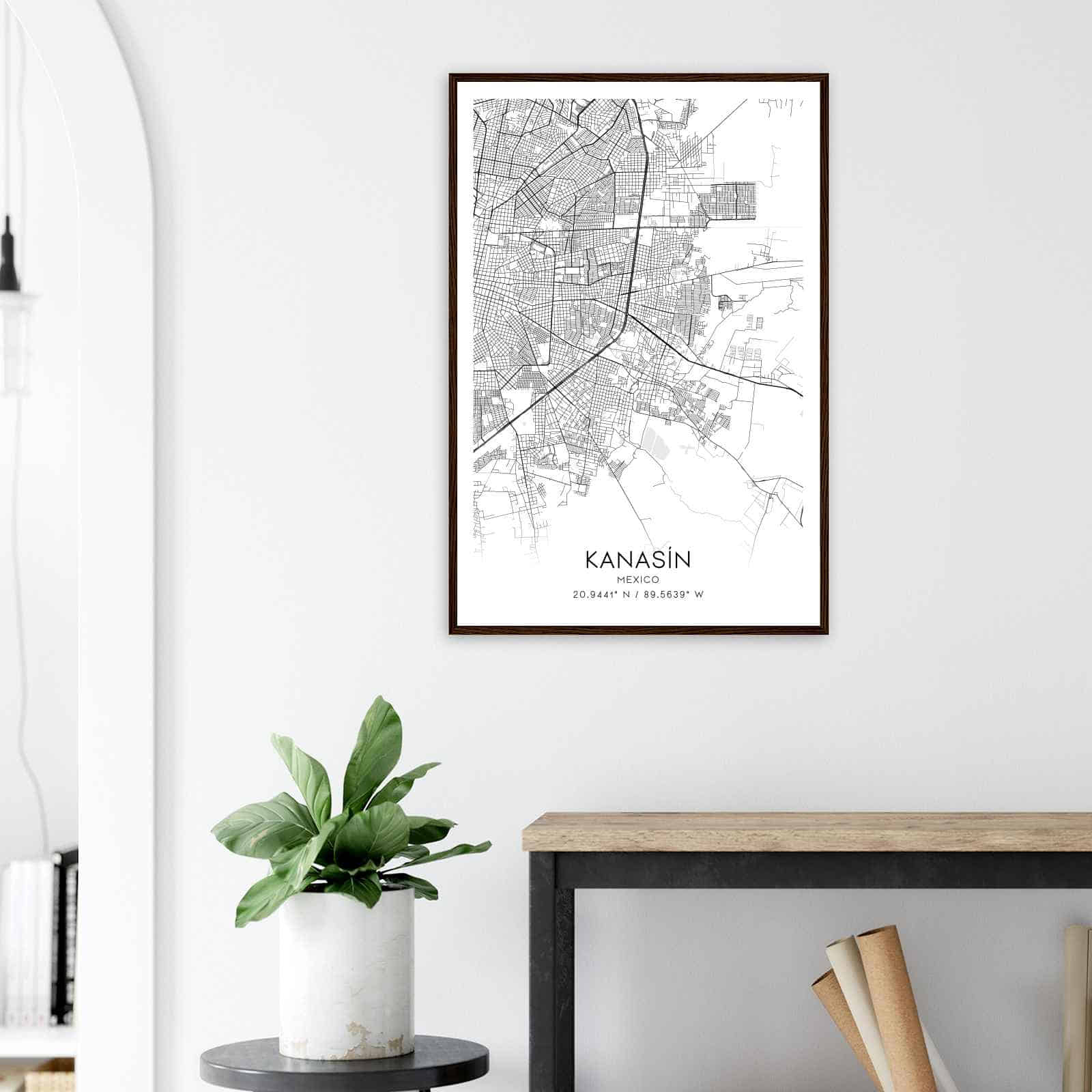 Deerfield Kansas Map Poster, Modern Home Decor Wall Art Print (Copy)