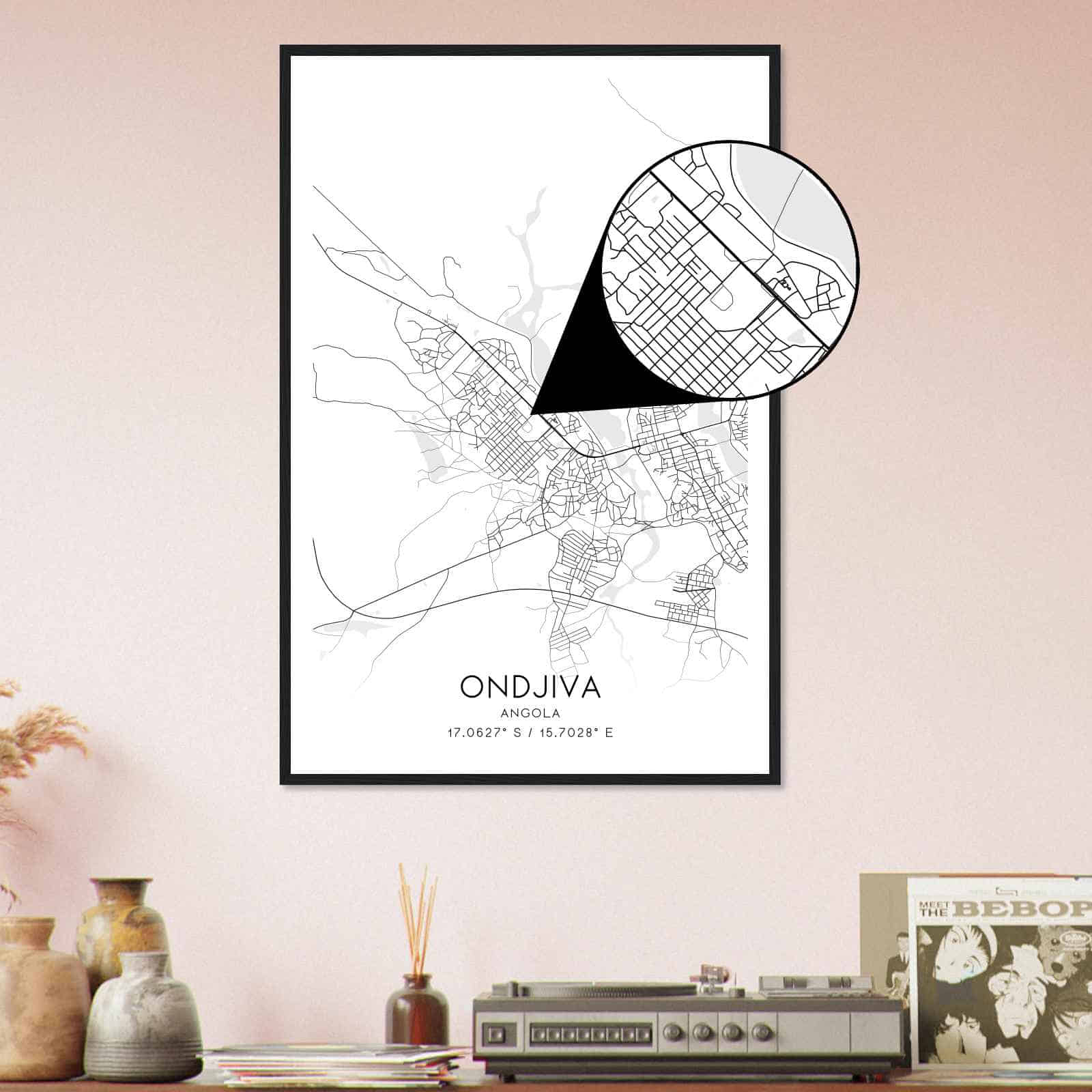 Deerfield Kansas Map Poster, Modern Home Decor Wall Art Print (Copy)