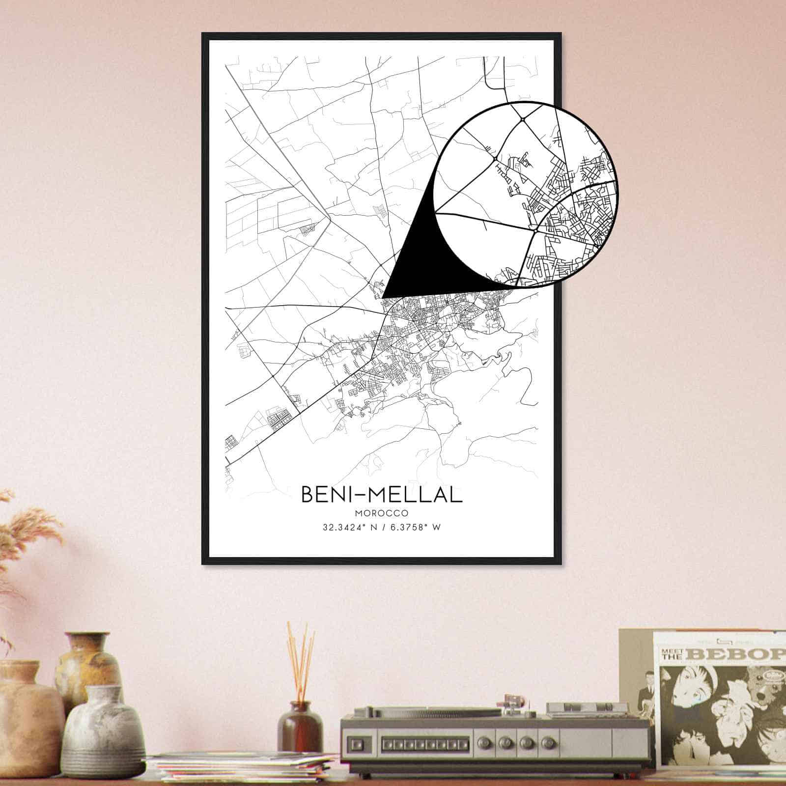Deerfield Kansas Map Poster, Modern Home Decor Wall Art Print (Copy)