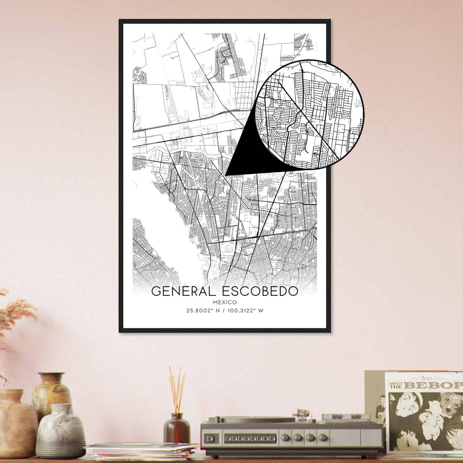 Deerfield Kansas Map Poster, Modern Home Decor Wall Art Print (Copy)