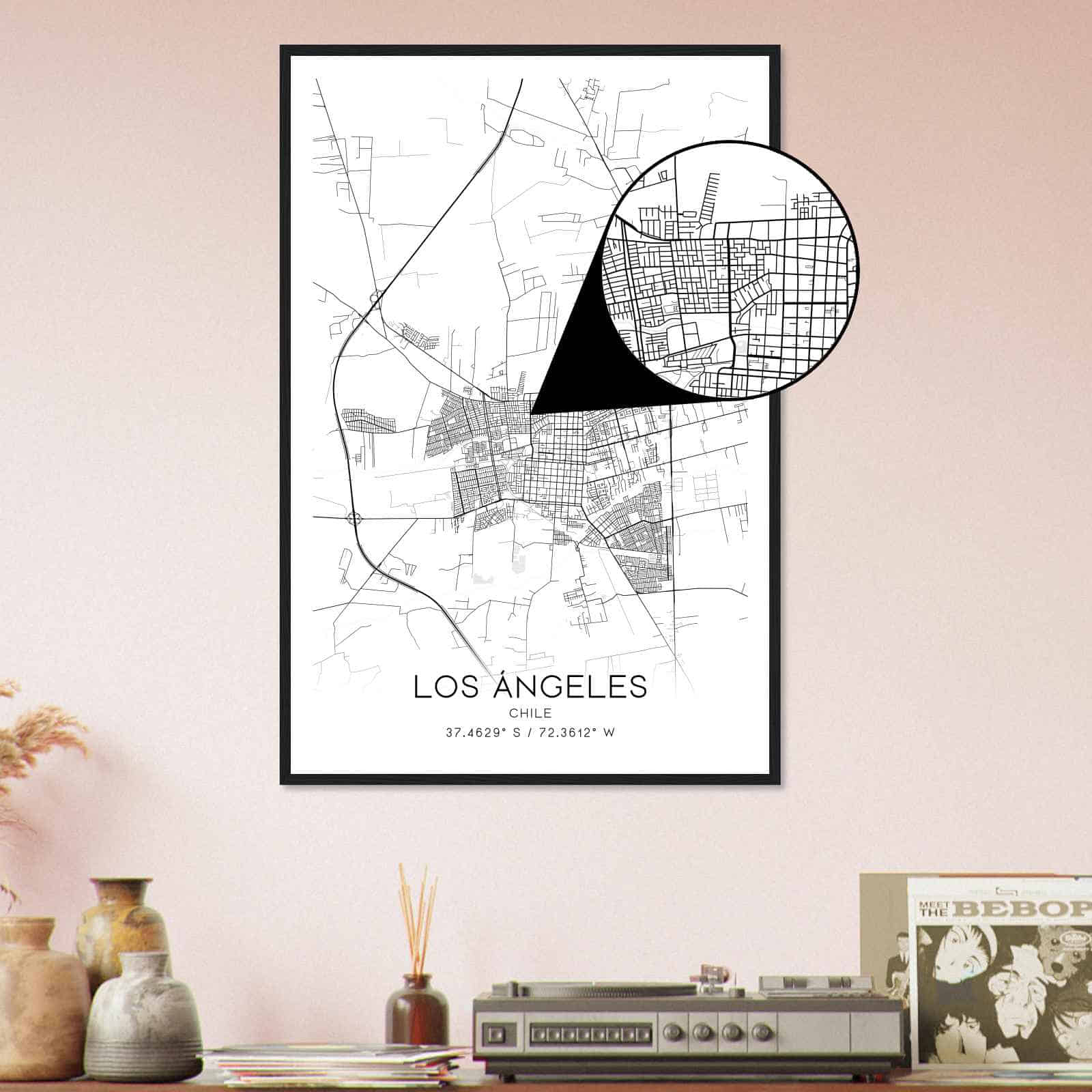 Deerfield Kansas Map Poster, Modern Home Decor Wall Art Print (Copy)