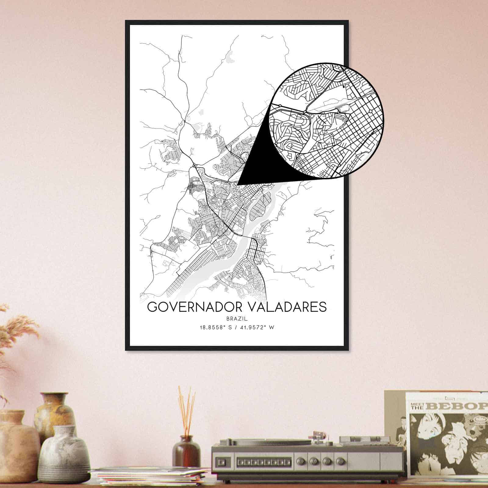 Deerfield Kansas Map Poster, Modern Home Decor Wall Art Print (Copy)