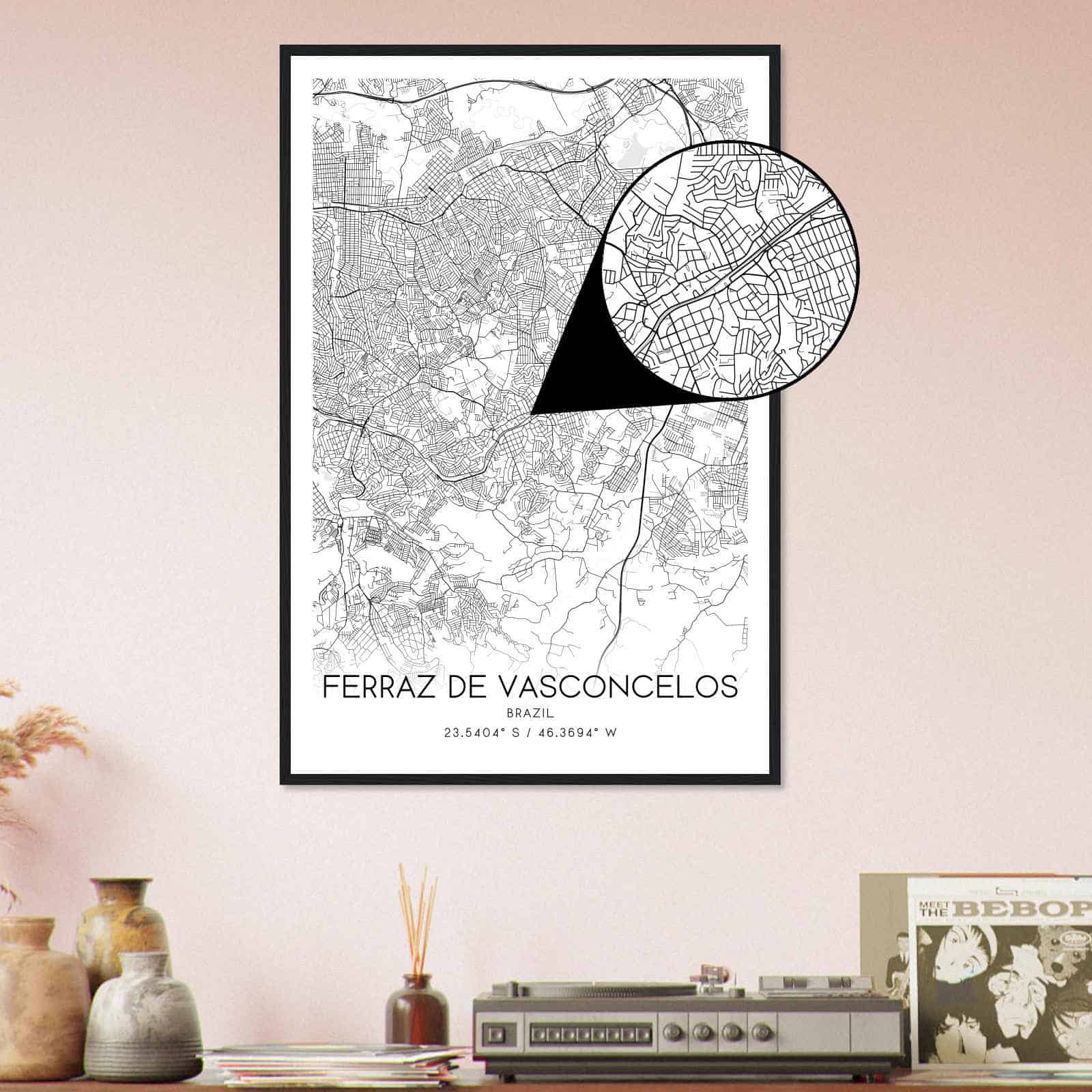 Deerfield Kansas Map Poster, Modern Home Decor Wall Art Print (Copy)