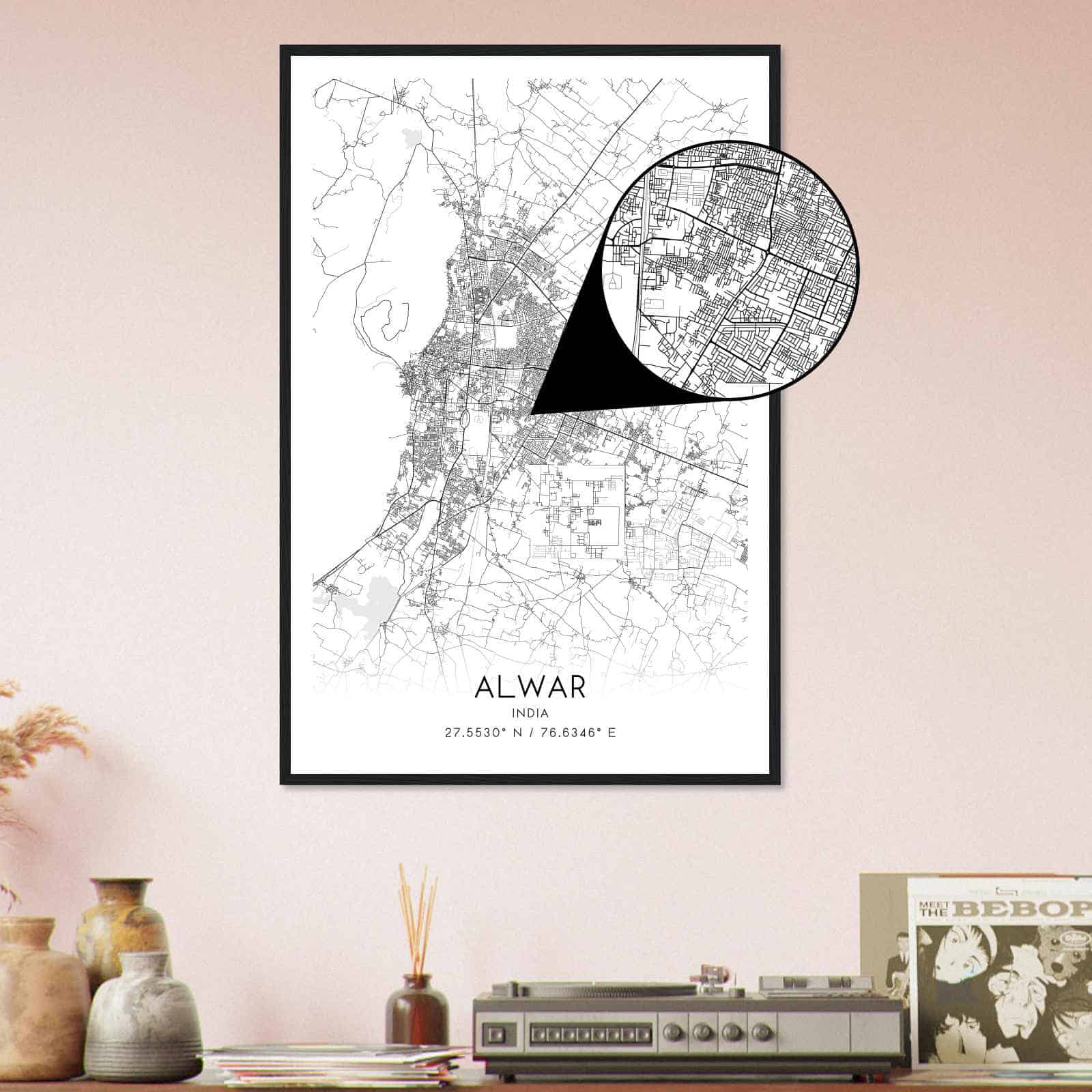 Deerfield Kansas Map Poster, Modern Home Decor Wall Art Print (Copy)