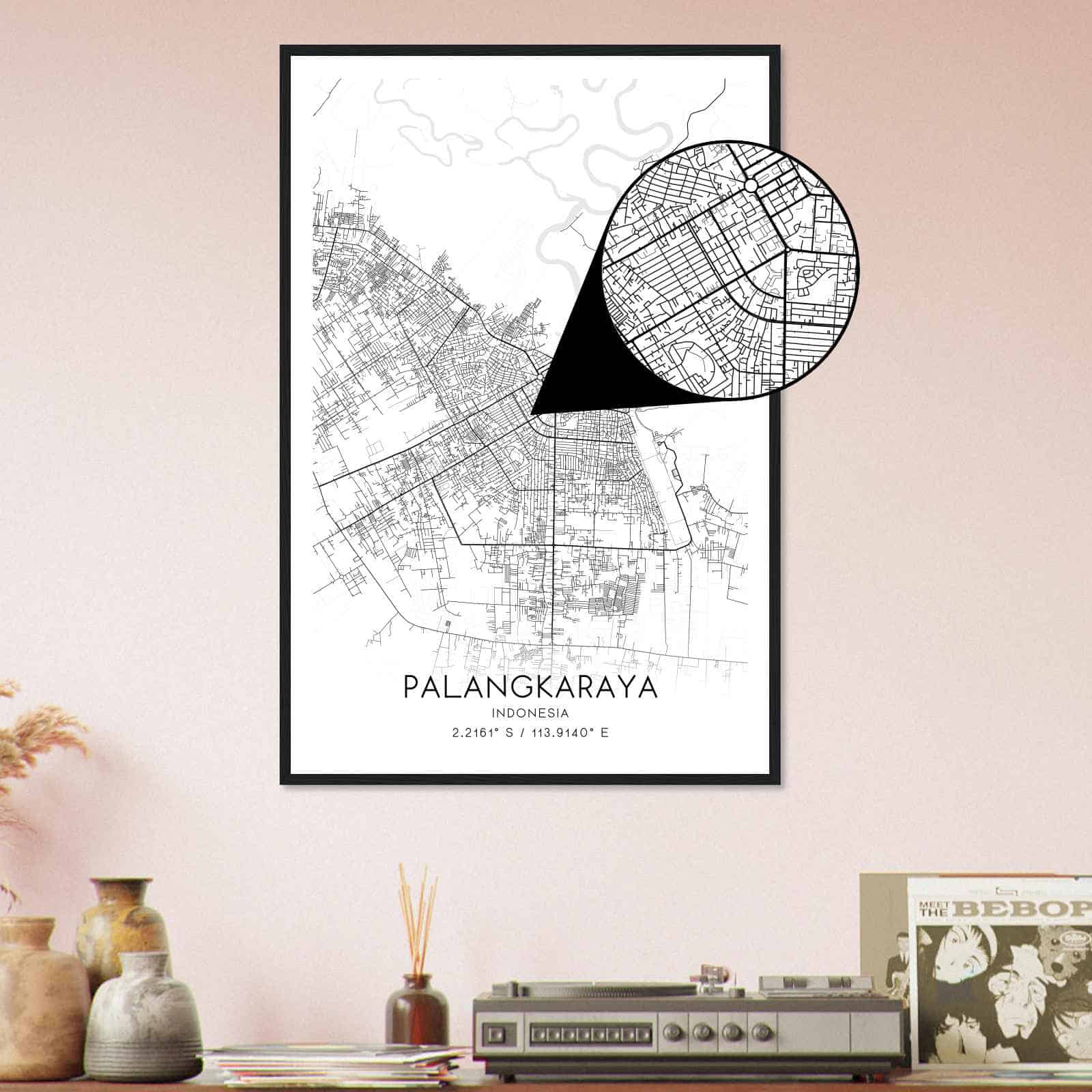 Deerfield Kansas Map Poster, Modern Home Decor Wall Art Print (Copy)