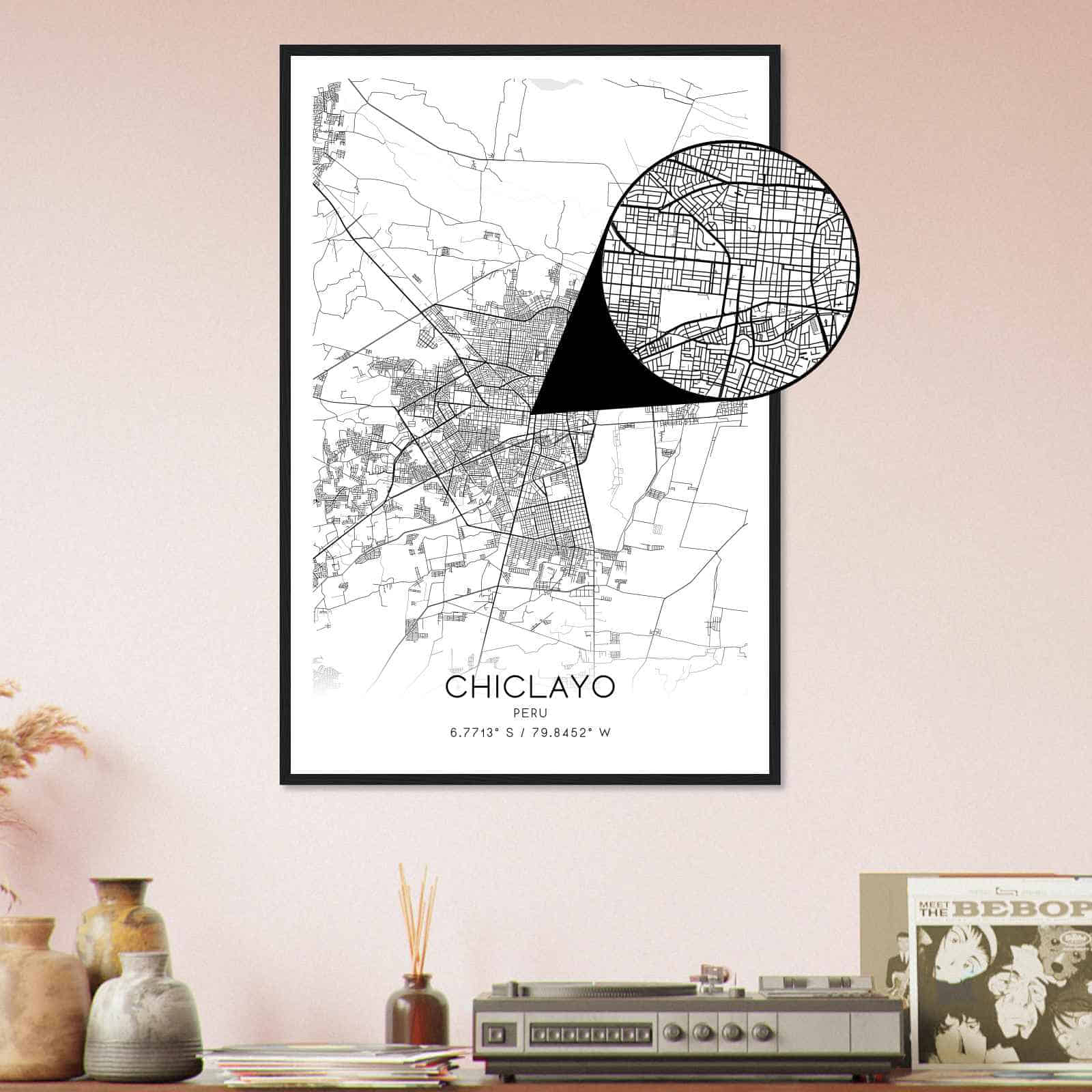 Deerfield Kansas Map Poster, Modern Home Decor Wall Art Print (Copy)