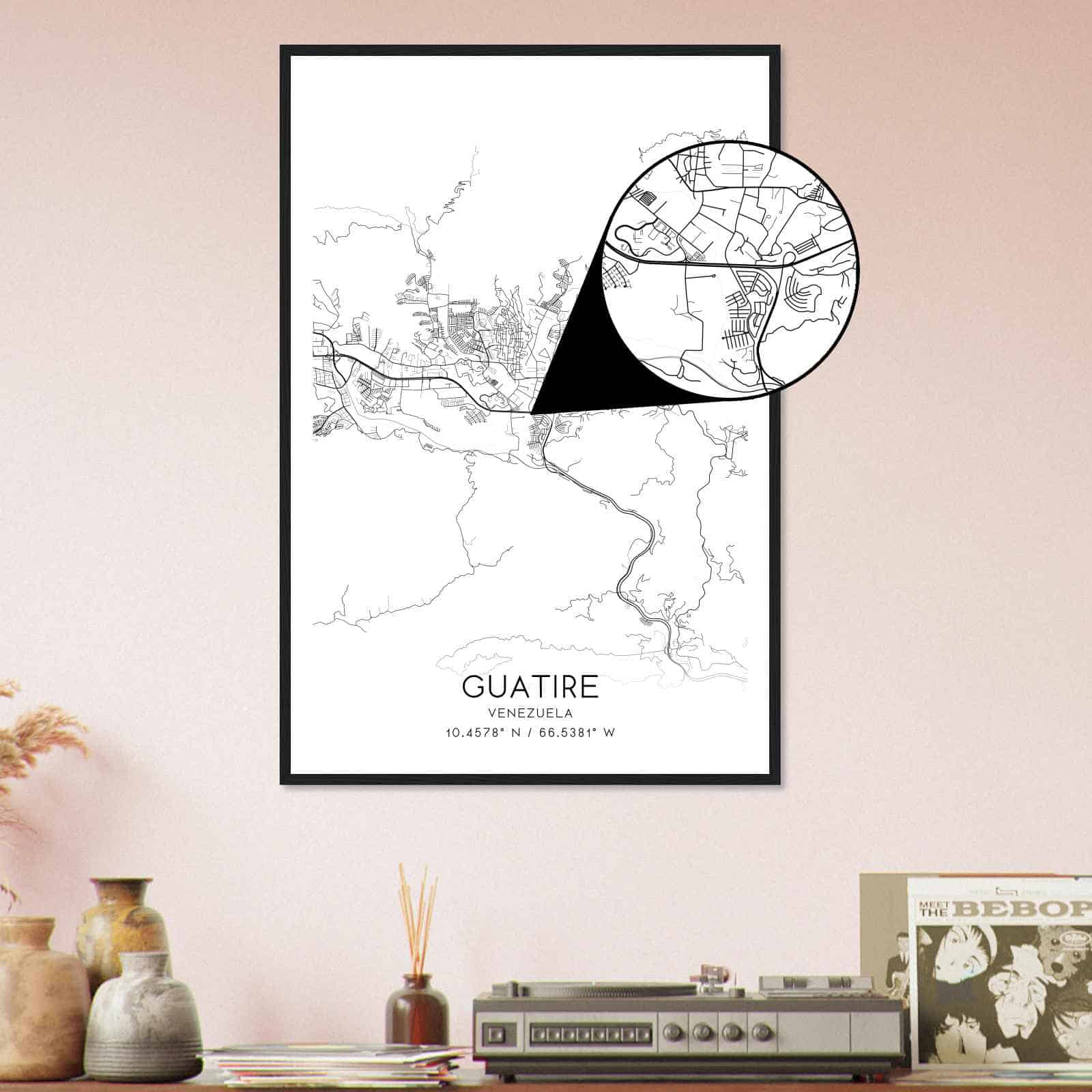 Deerfield Kansas Map Poster, Modern Home Decor Wall Art Print (Copy)