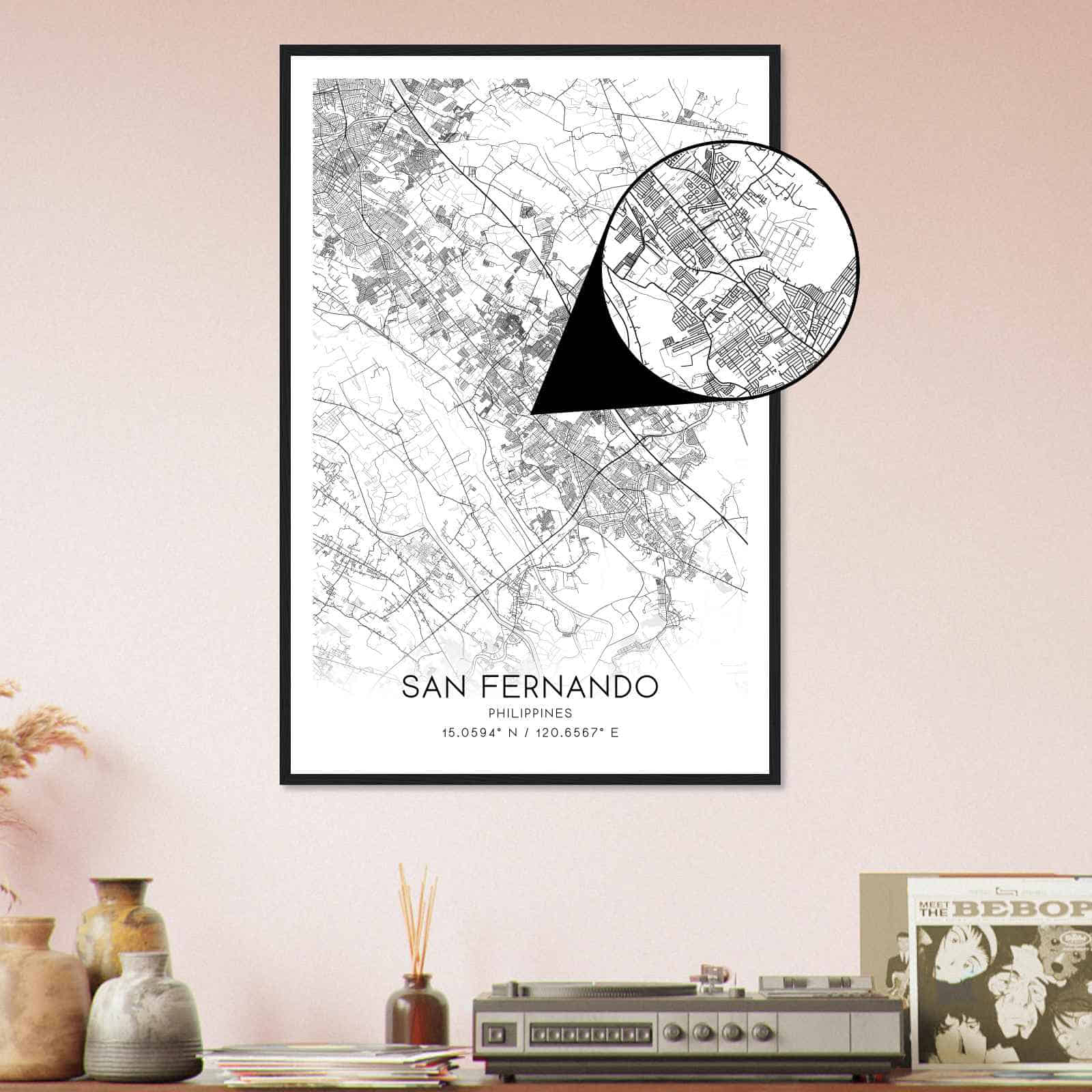 Deerfield Kansas Map Poster, Modern Home Decor Wall Art Print (Copy)