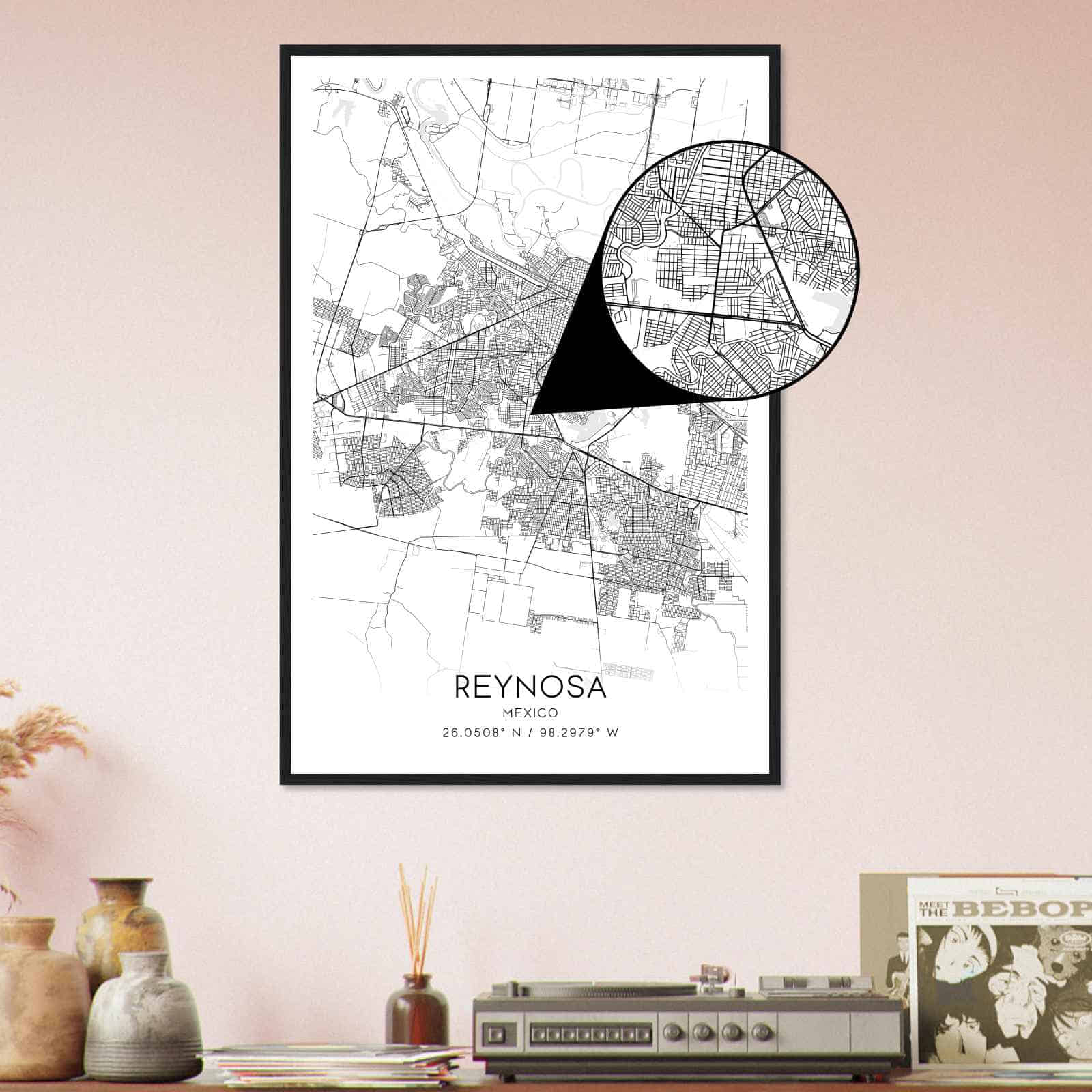 Deerfield Kansas Map Poster, Modern Home Decor Wall Art Print (Copy)