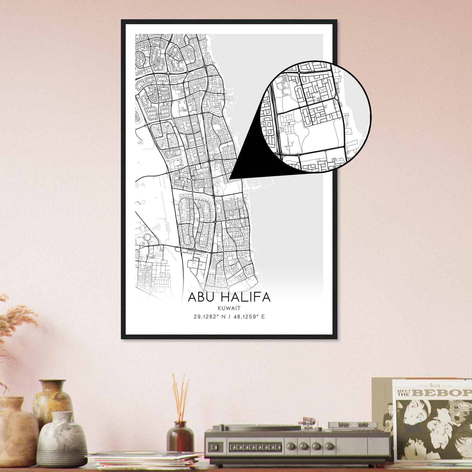 Deerfield Kansas Map Poster, Modern Home Decor Wall Art Print (Copy)