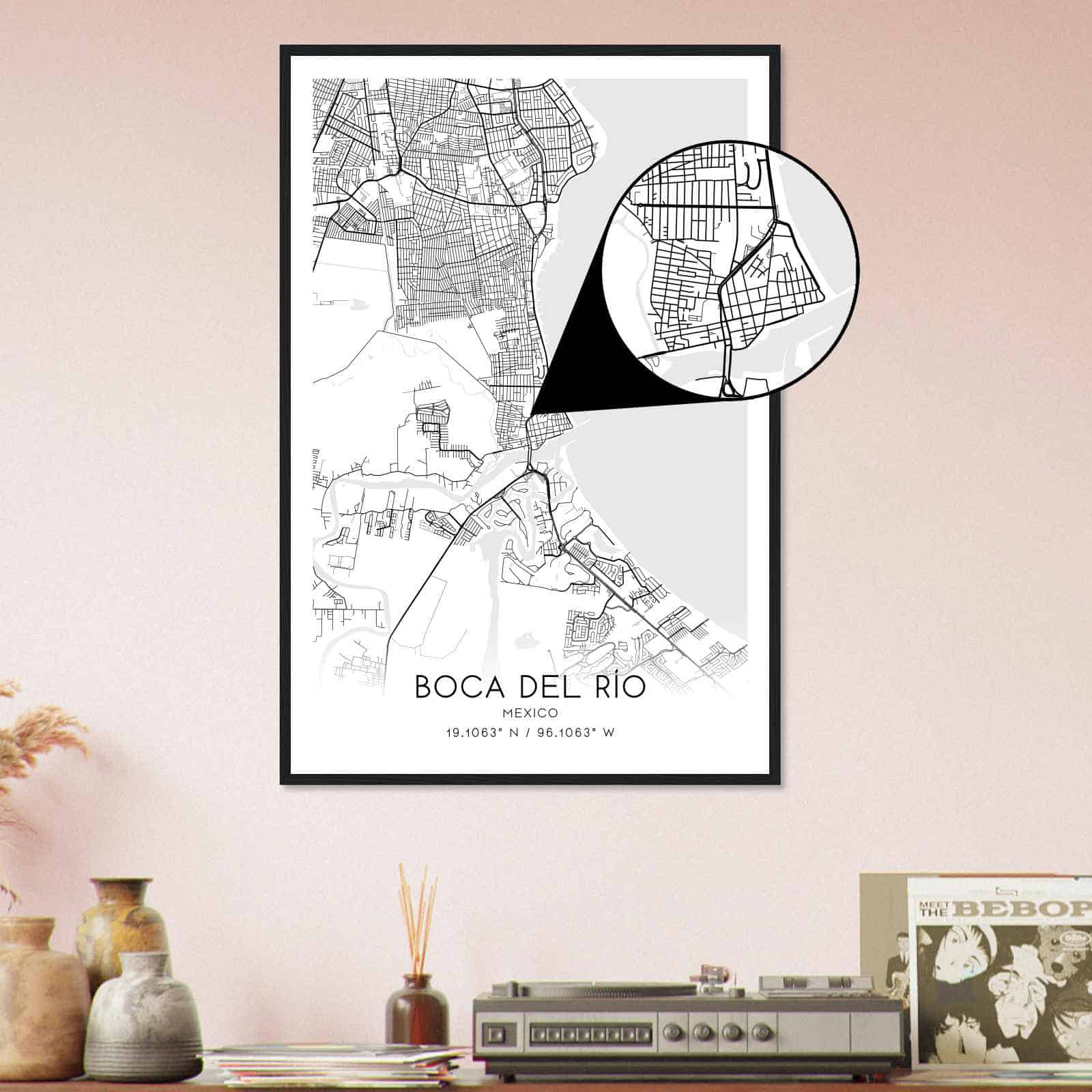 Deerfield Kansas Map Poster, Modern Home Decor Wall Art Print (Copy)