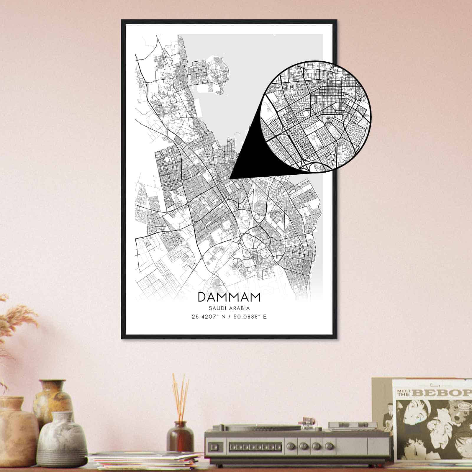 Deerfield Kansas Map Poster, Modern Home Decor Wall Art Print (Copy)