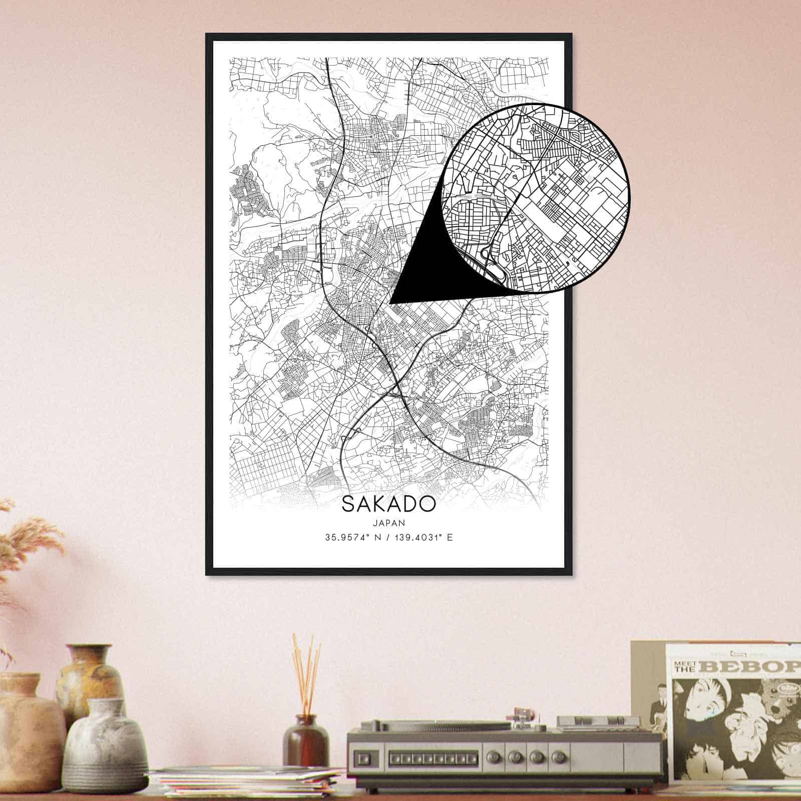 Deerfield Kansas Map Poster, Modern Home Decor Wall Art Print (Copy)