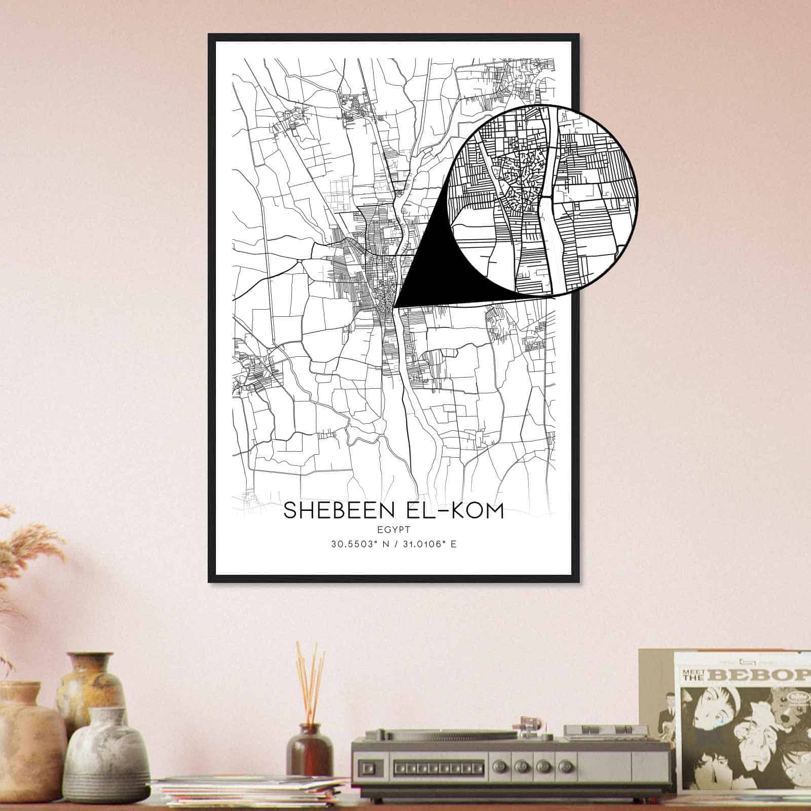 Deerfield Kansas Map Poster, Modern Home Decor Wall Art Print (Copy)