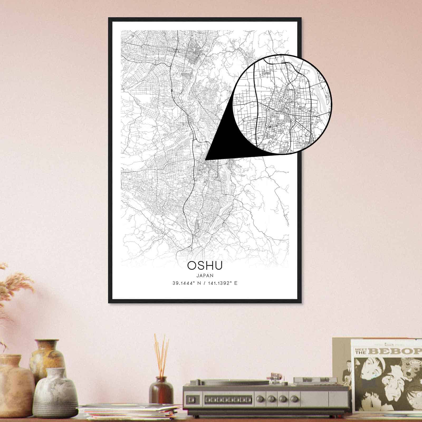 Deerfield Kansas Map Poster, Modern Home Decor Wall Art Print (Copy)