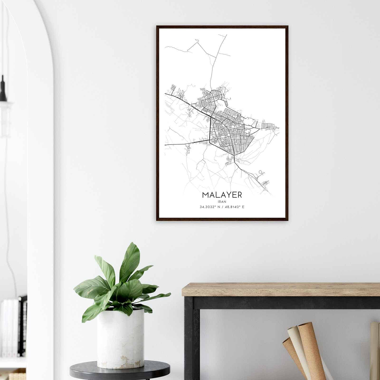Deerfield Kansas Map Poster, Modern Home Decor Wall Art Print (Copy)