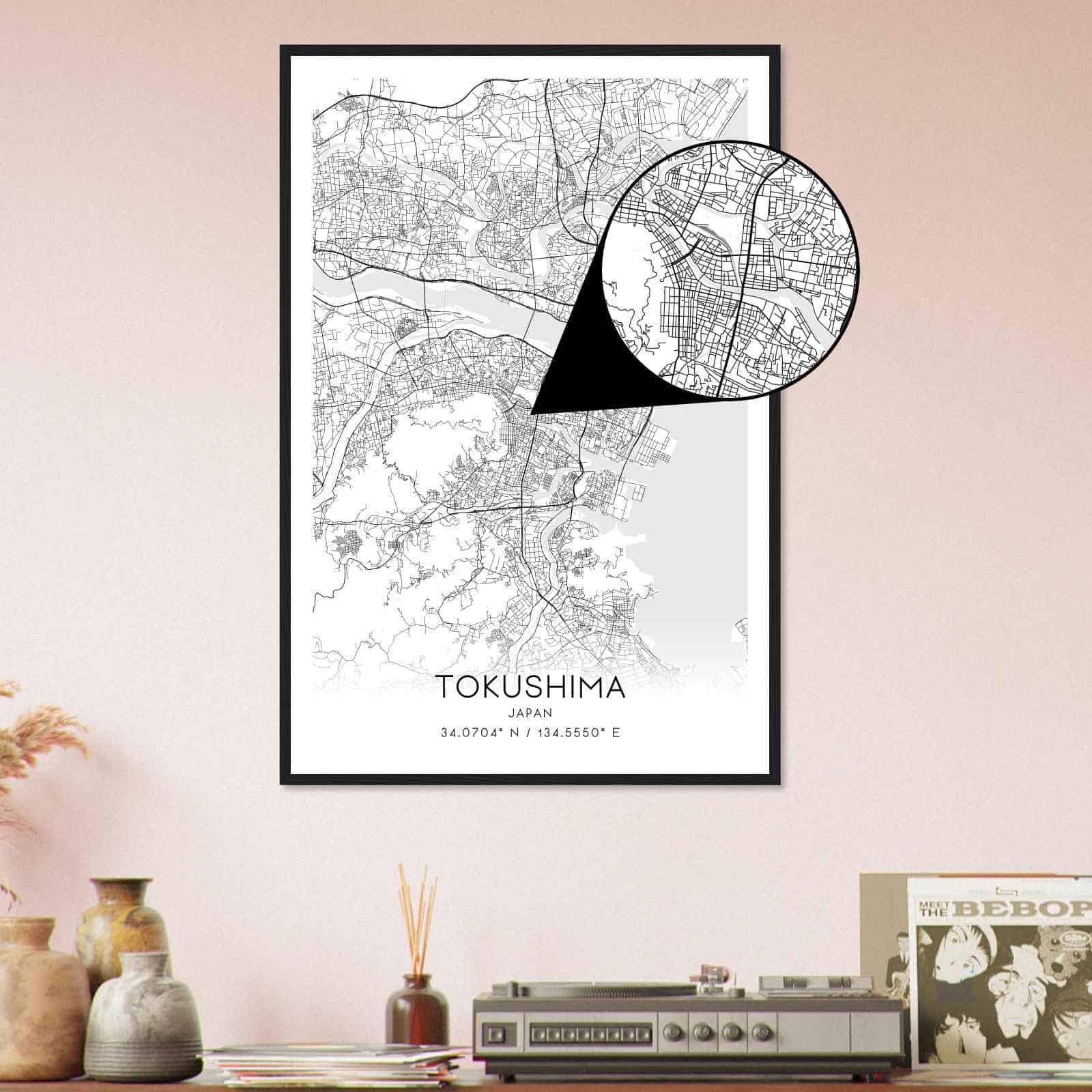 Deerfield Kansas Map Poster, Modern Home Decor Wall Art Print (Copy)