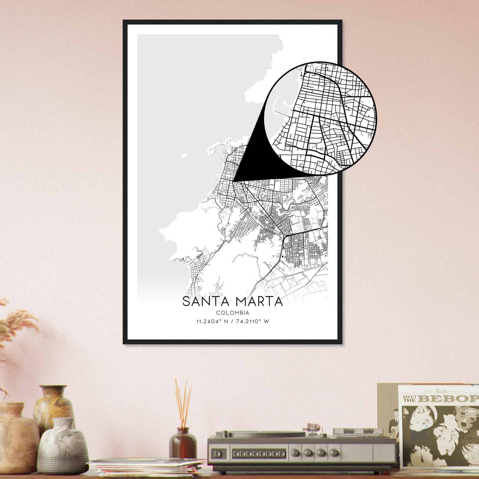 Deerfield Kansas Map Poster, Modern Home Decor Wall Art Print (Copy)