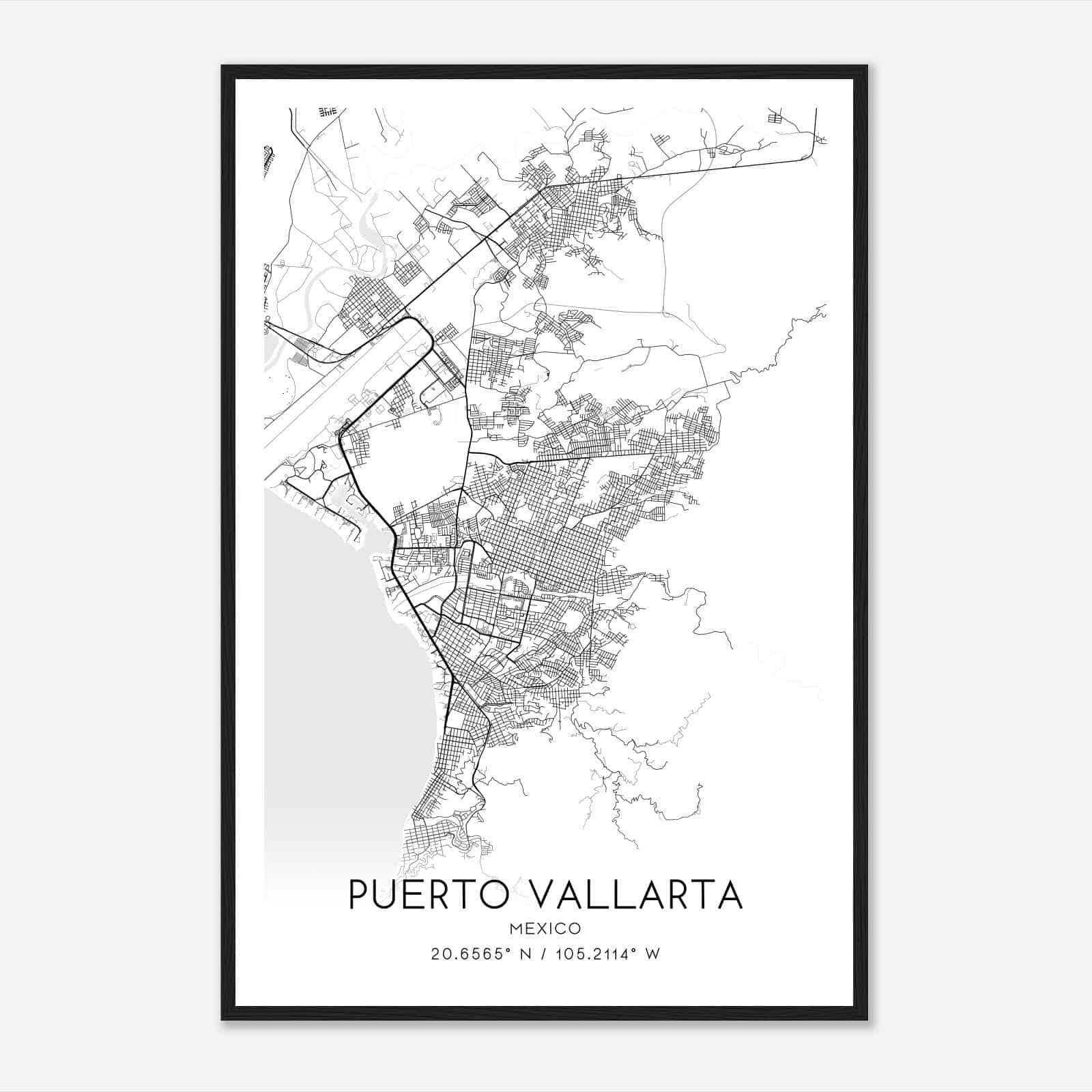 Puerto Vallarta Custom Maps & Posters