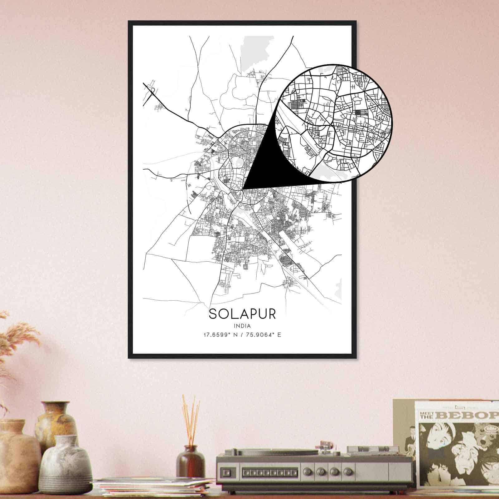 Deerfield Kansas Map Poster, Modern Home Decor Wall Art Print (Copy)