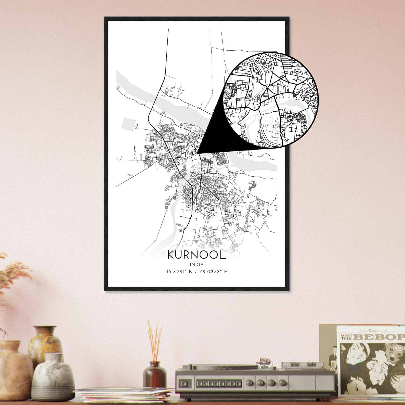 Deerfield Kansas Map Poster, Modern Home Decor Wall Art Print (Copy)