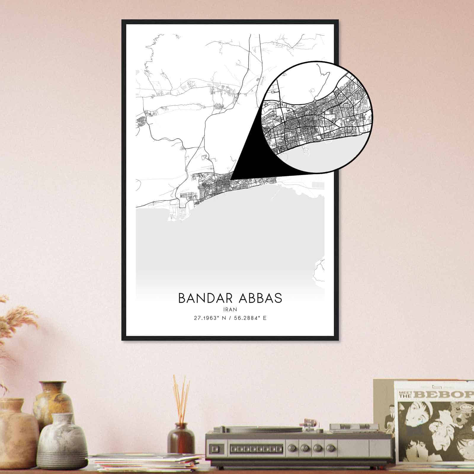 Deerfield Kansas Map Poster, Modern Home Decor Wall Art Print (Copy)