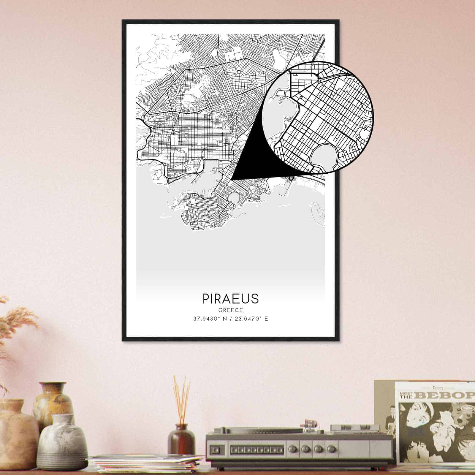 Deerfield Kansas Map Poster, Modern Home Decor Wall Art Print (Copy)